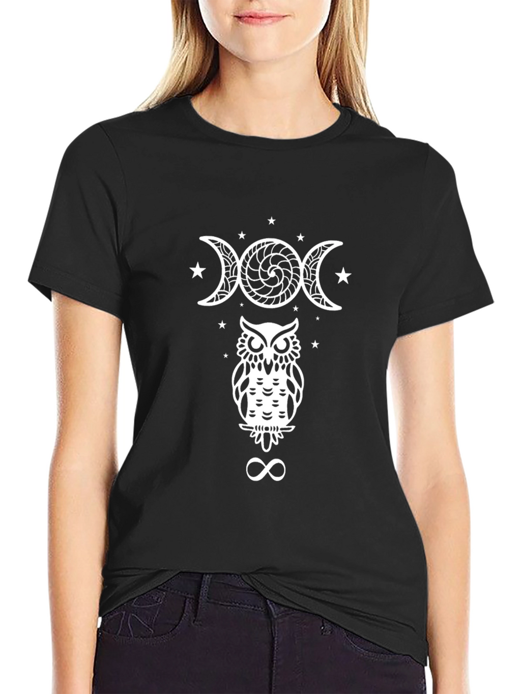 Owl Moon Phases Graphic Tee