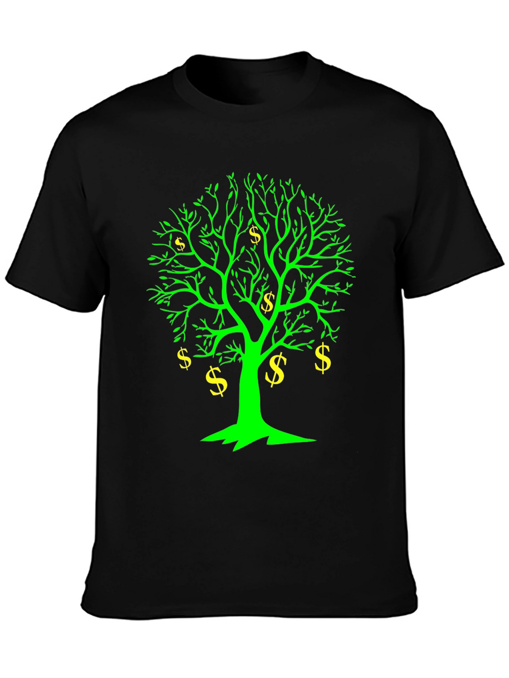 Money Tree Graphic Tee - Black Cotton