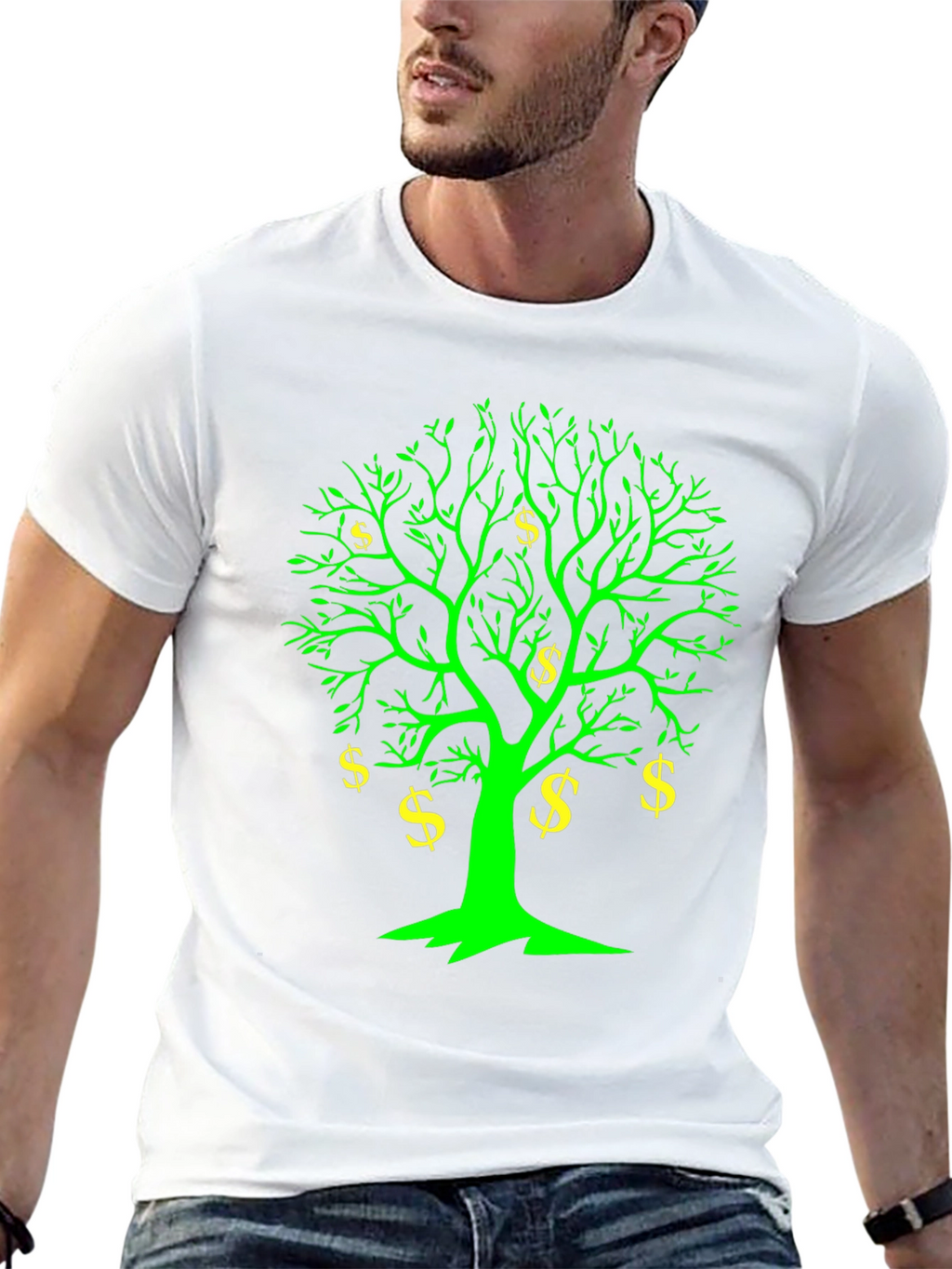 Money Tree Graphic Tee - Black Cotton