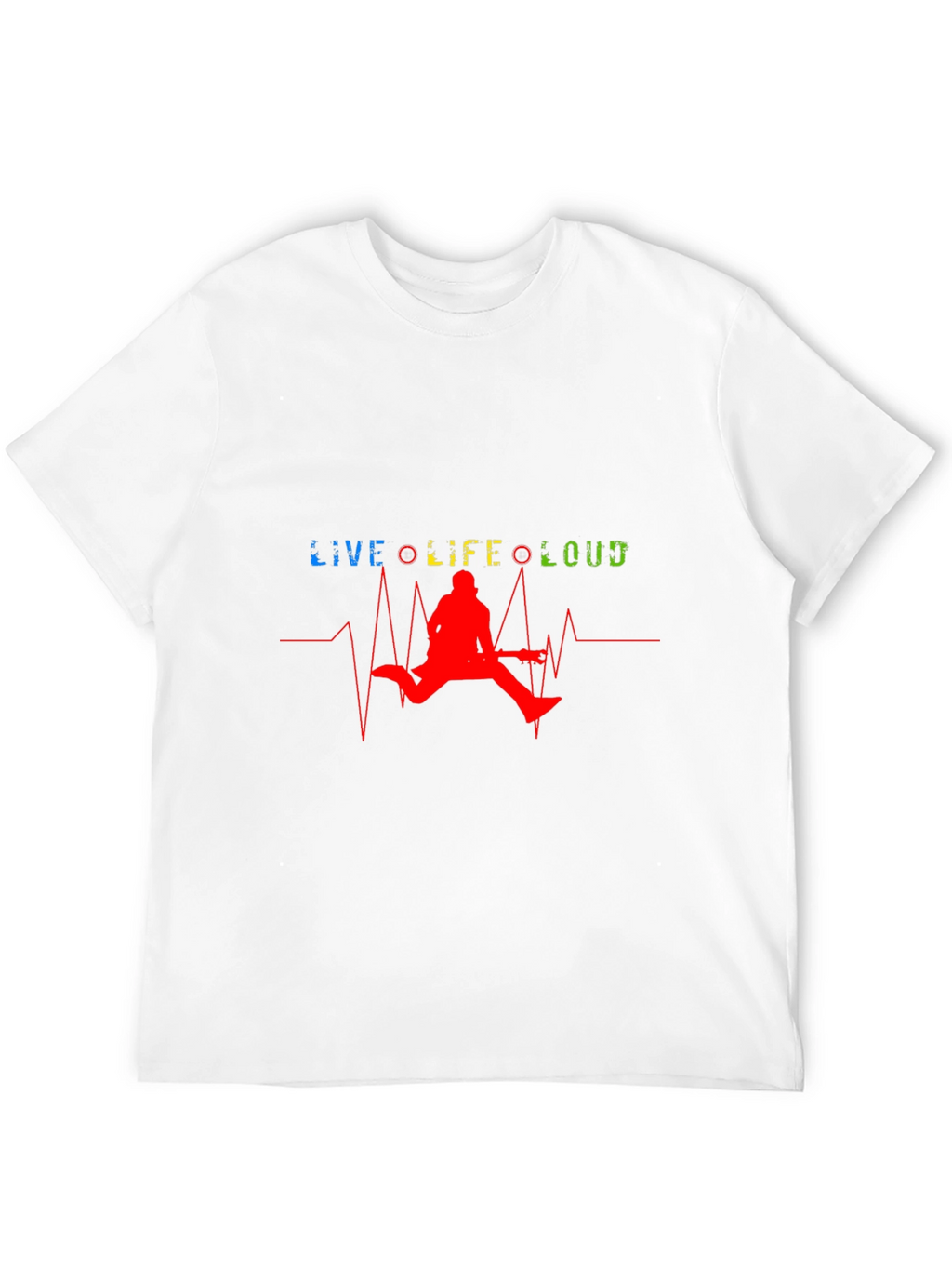 Live Life Loud Graphic T-Shirt - Mens Black Tee