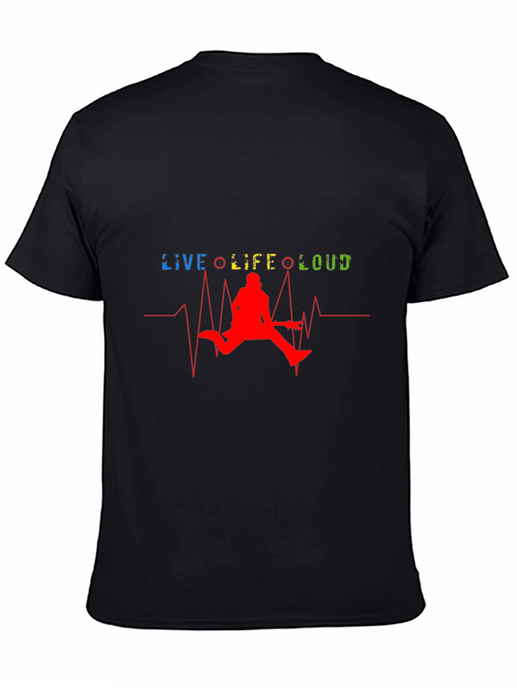 Live Life Loud Graphic T-Shirt - Mens Black Tee