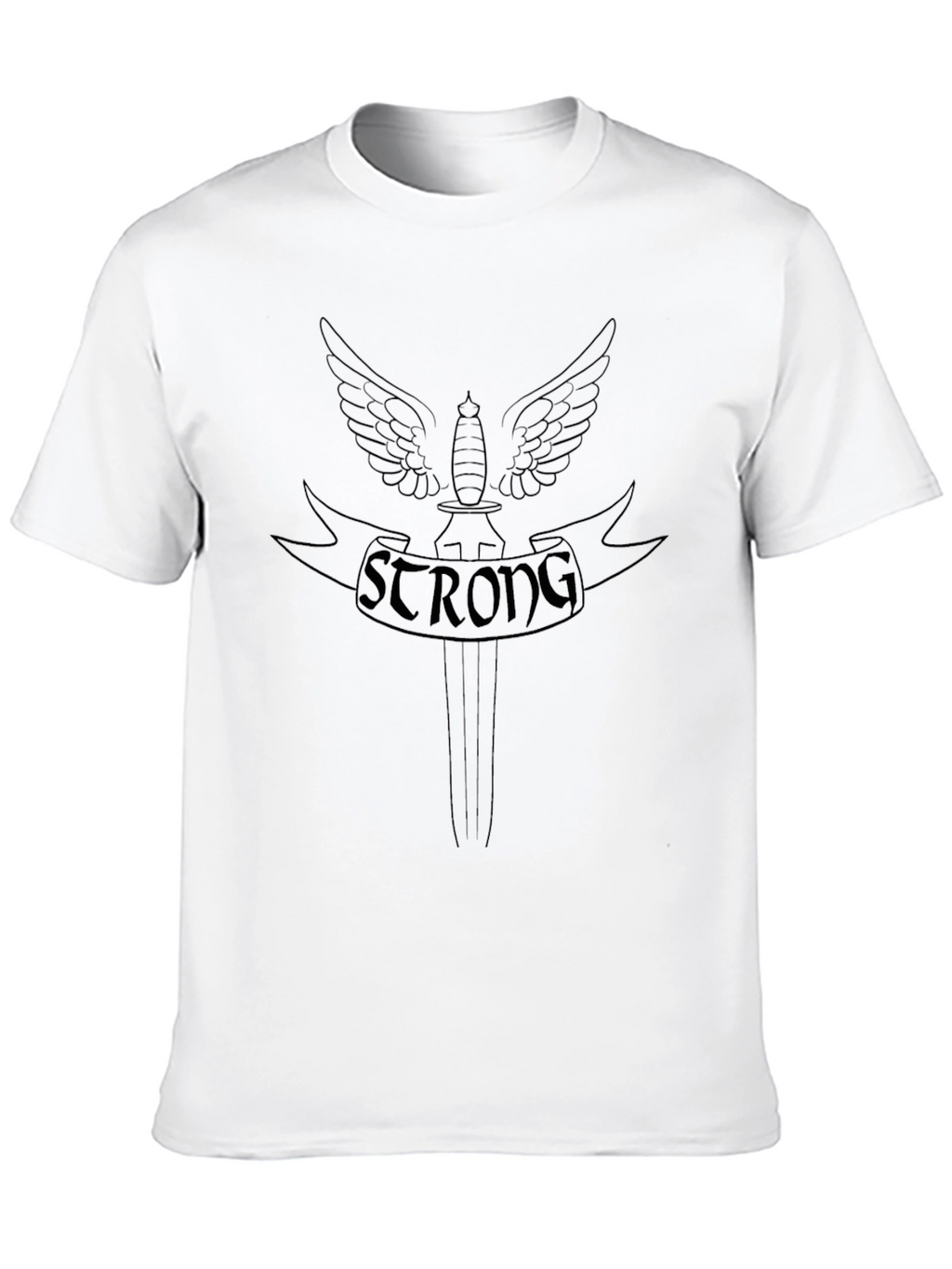 Strong Sword and Wings Graphic Tee