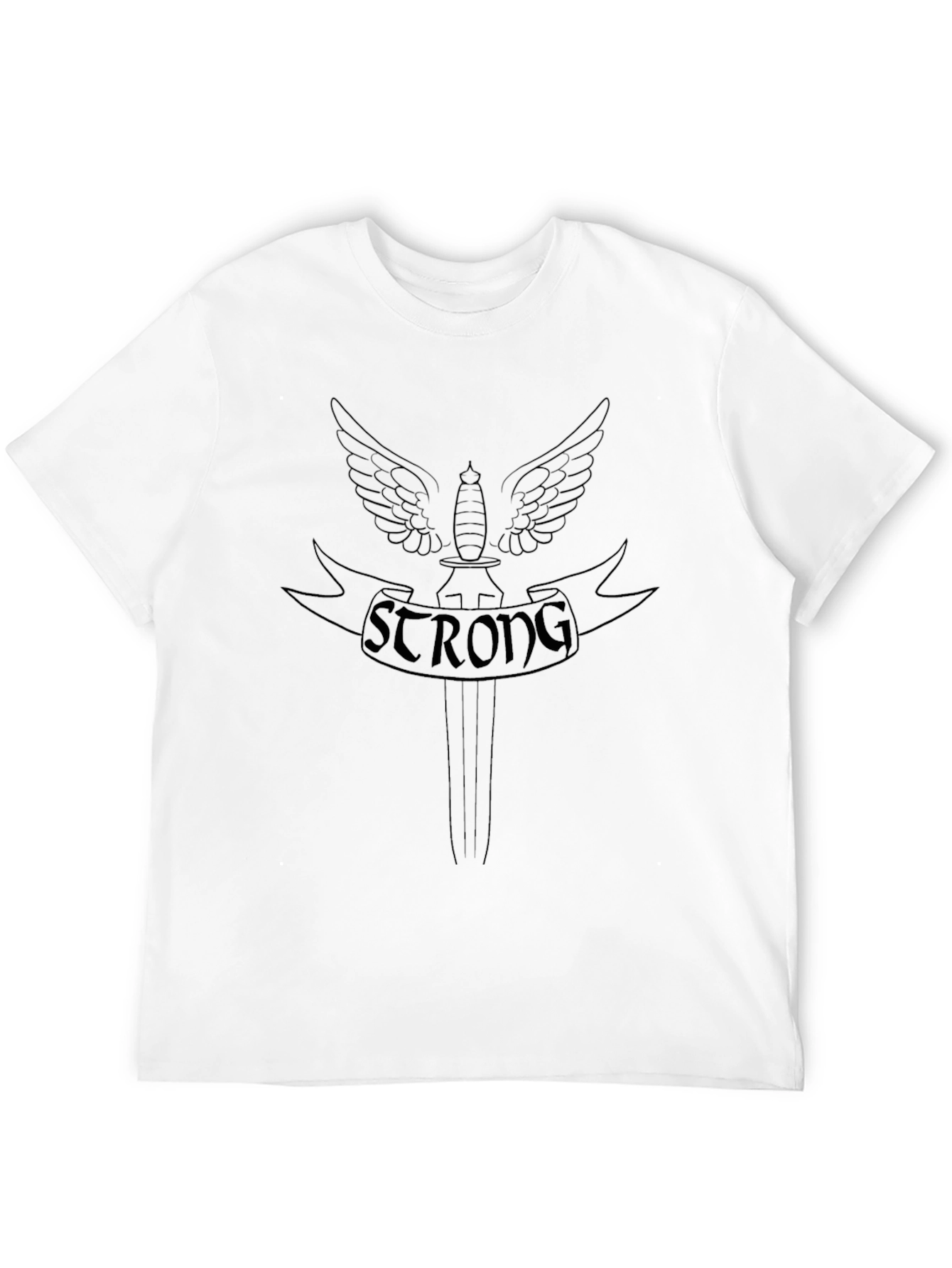 Strong Sword and Wings Graphic Tee
