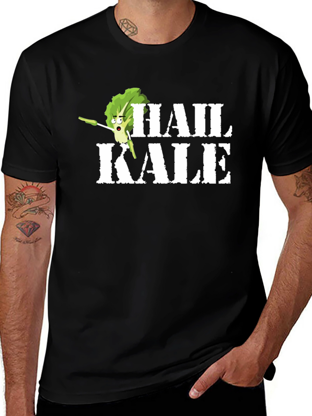 Hail Kale Funny Graphic T-Shirt