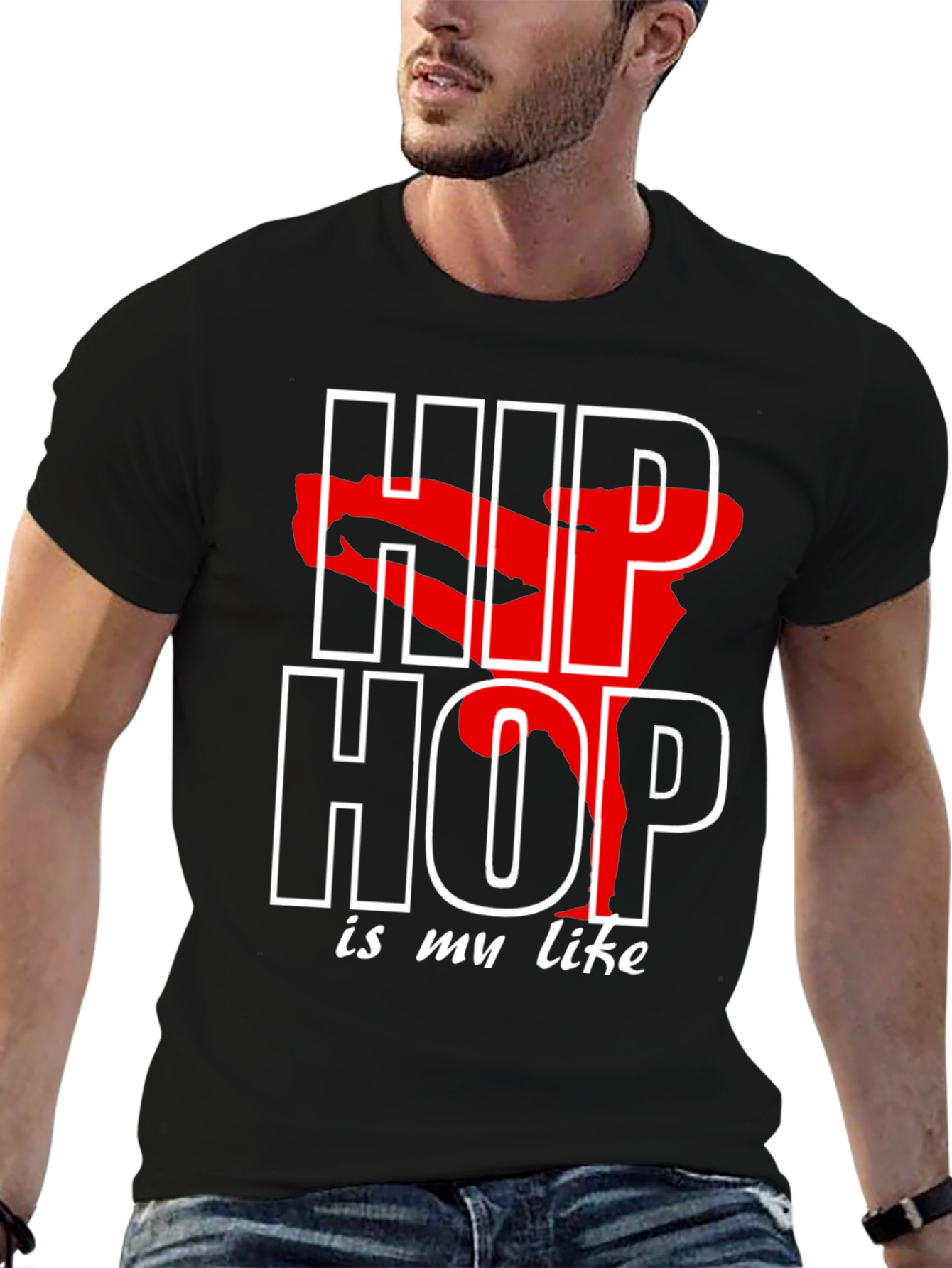 Hip Hop Is My Life Black Graphic Tee