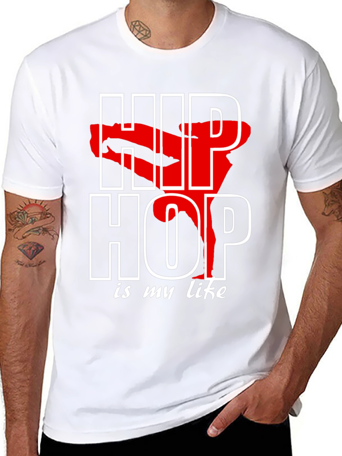 Hip Hop Is My Life Black Graphic Tee