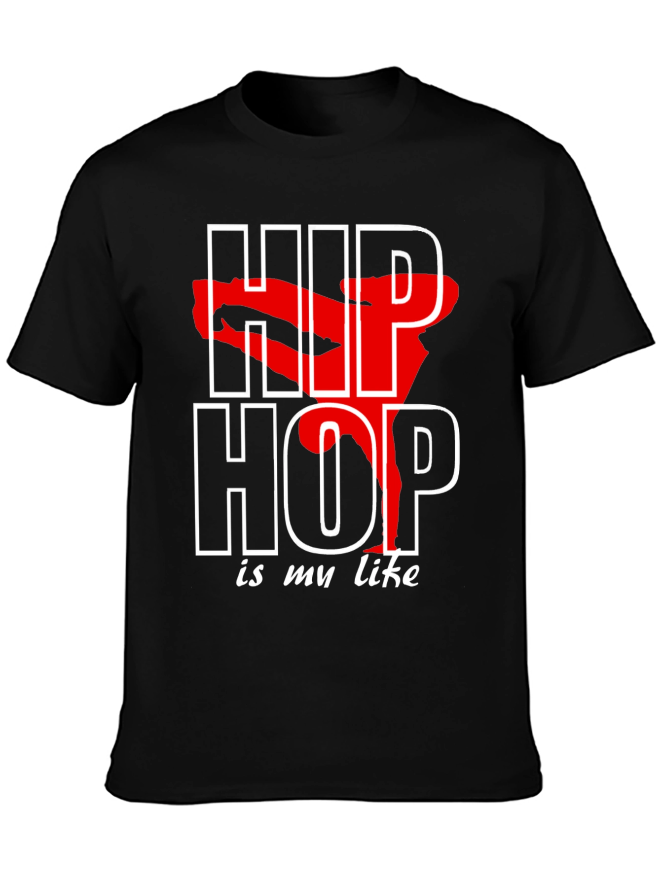 Hip Hop Is My Life Black Graphic Tee