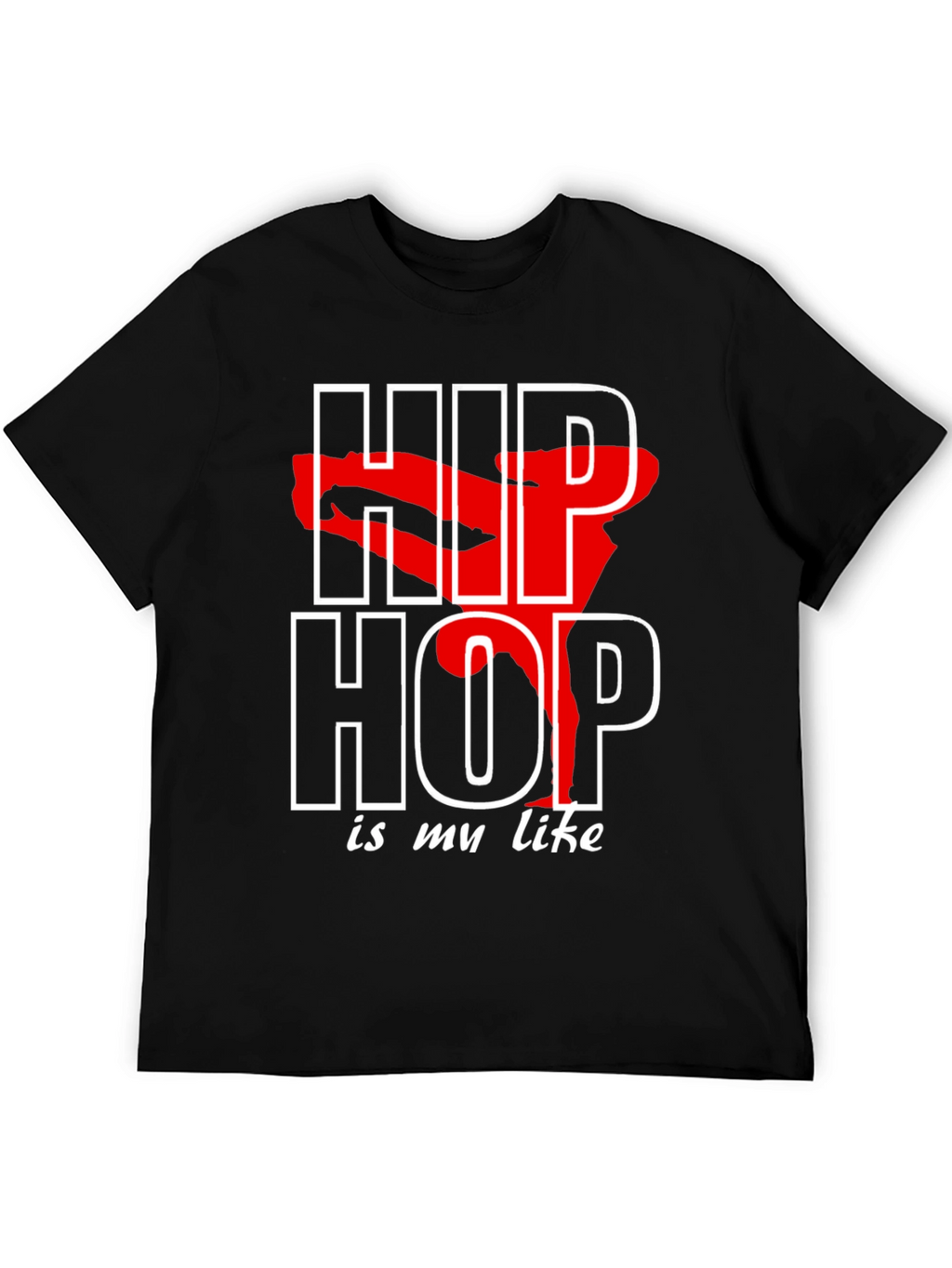 Hip Hop Is My Life Black Graphic Tee