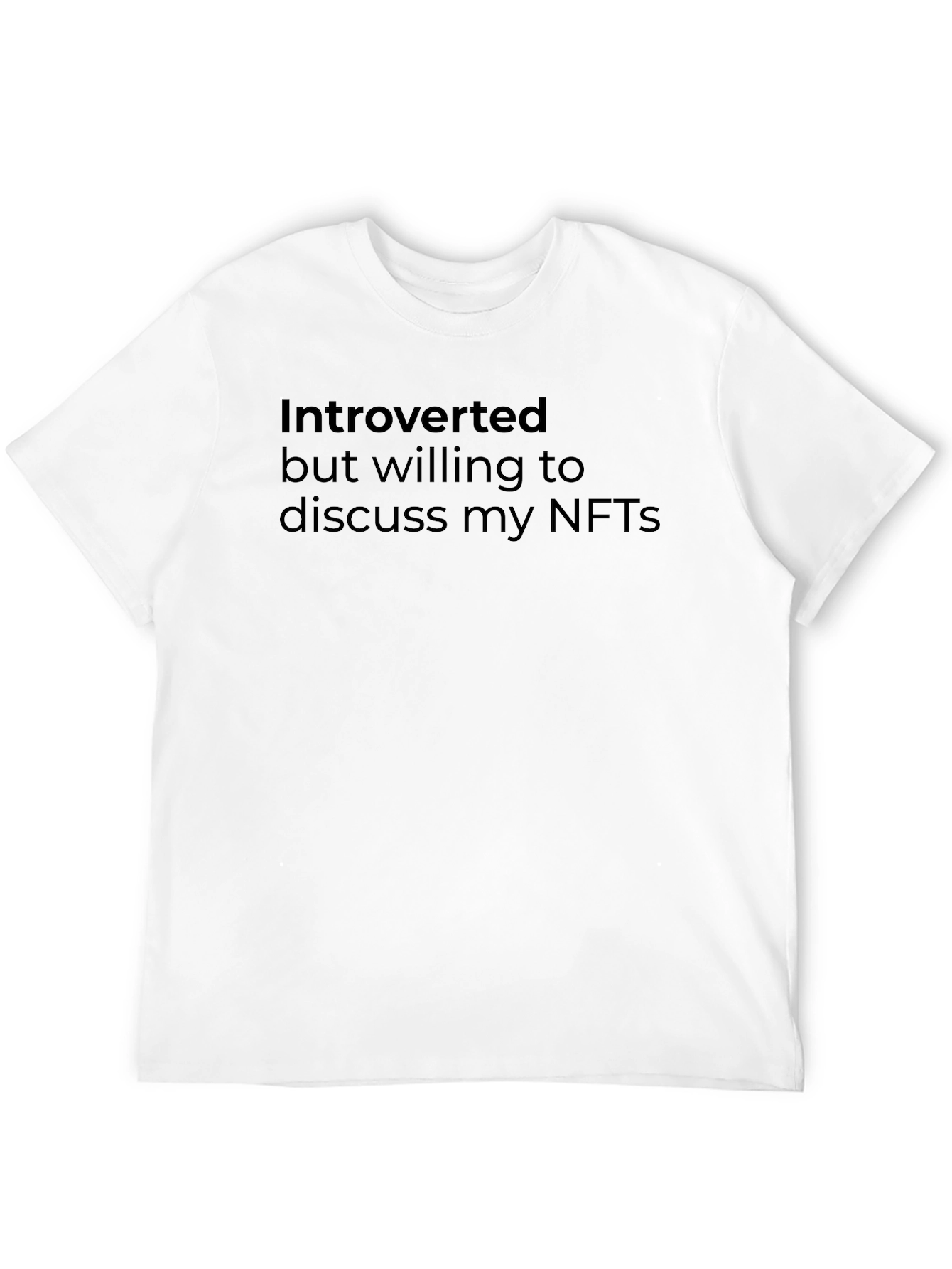 Introverted NFT T-Shirt - Black Comfortable Fit