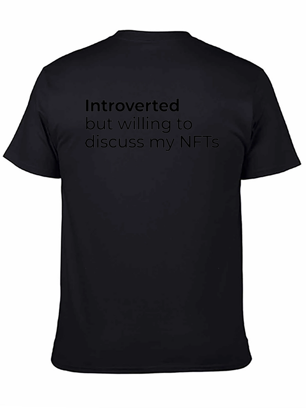 Introverted NFT T-Shirt - Black Comfortable Fit