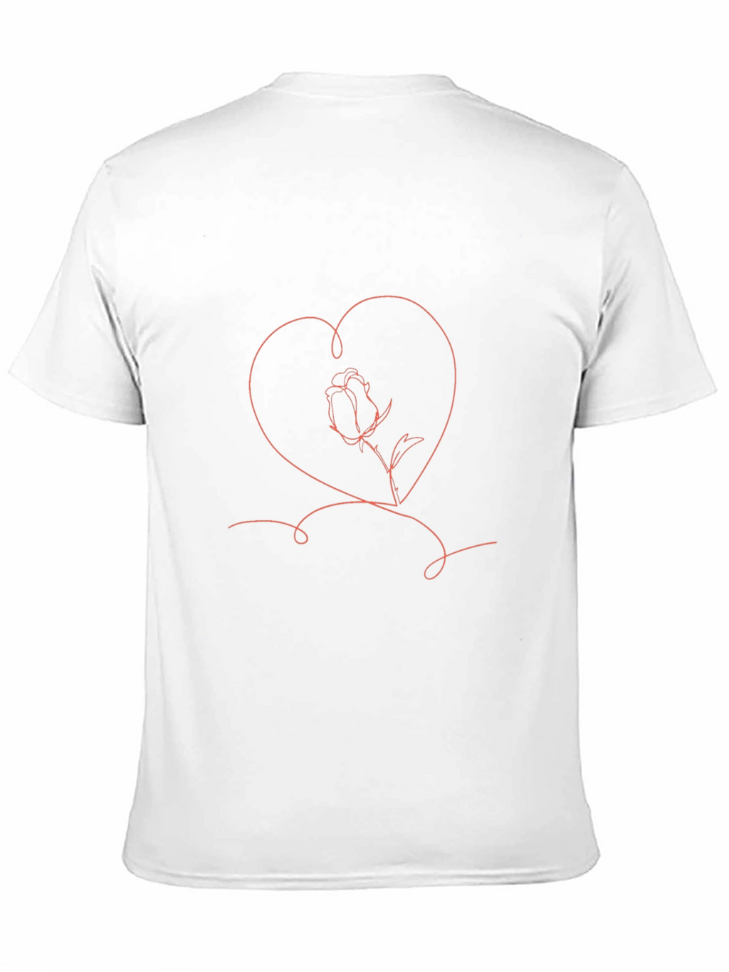 Heart & Rose Graphic Black T-Shirt