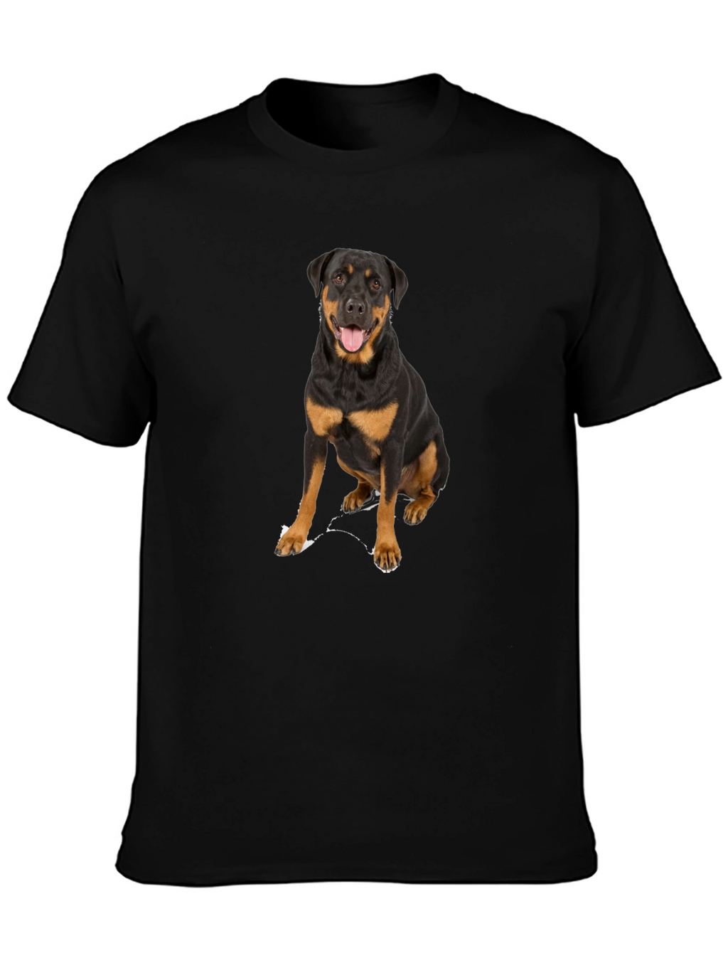Rottweiler Dog Graphic T-Shirt - Black Cotton Tee
