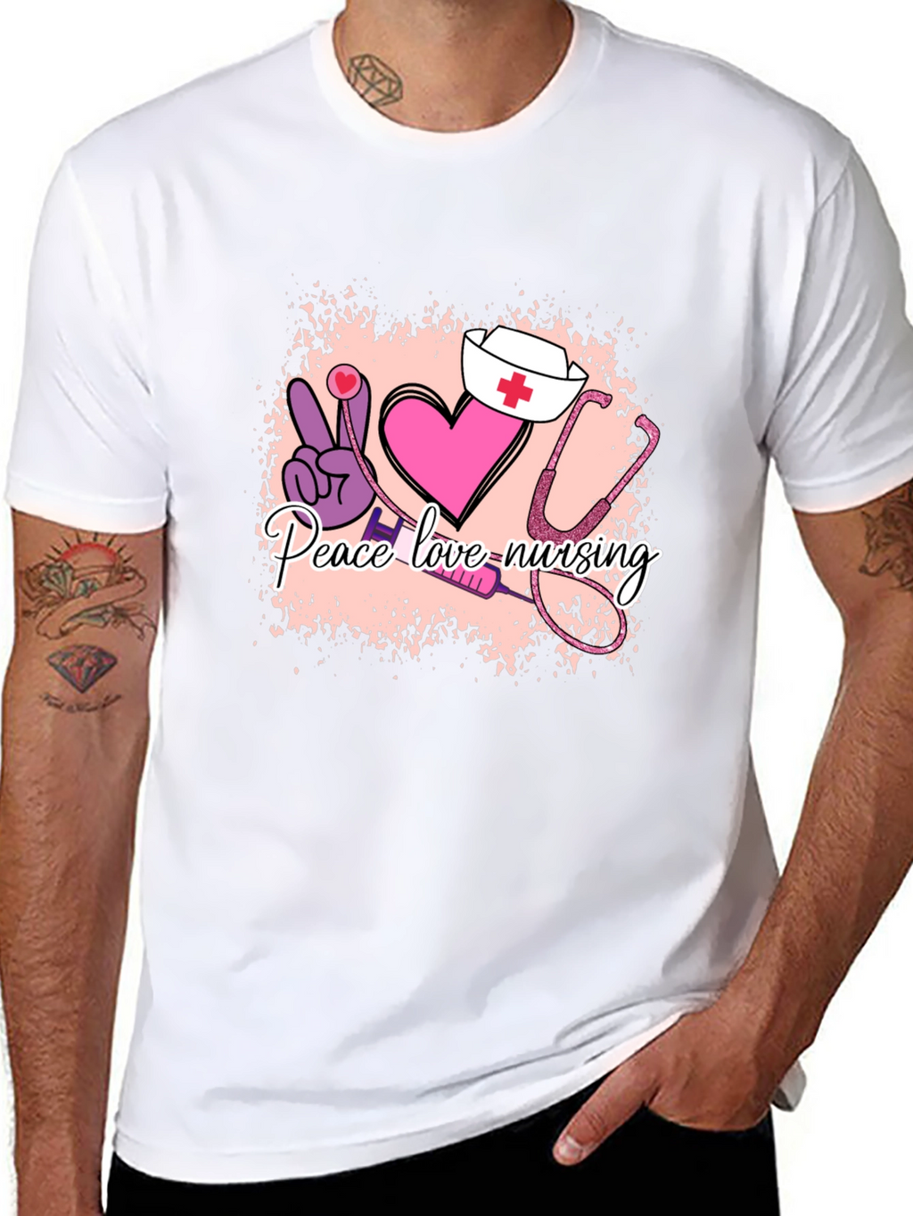 Peace Love Nursing T-Shirt - Nurse Appreciation Gift