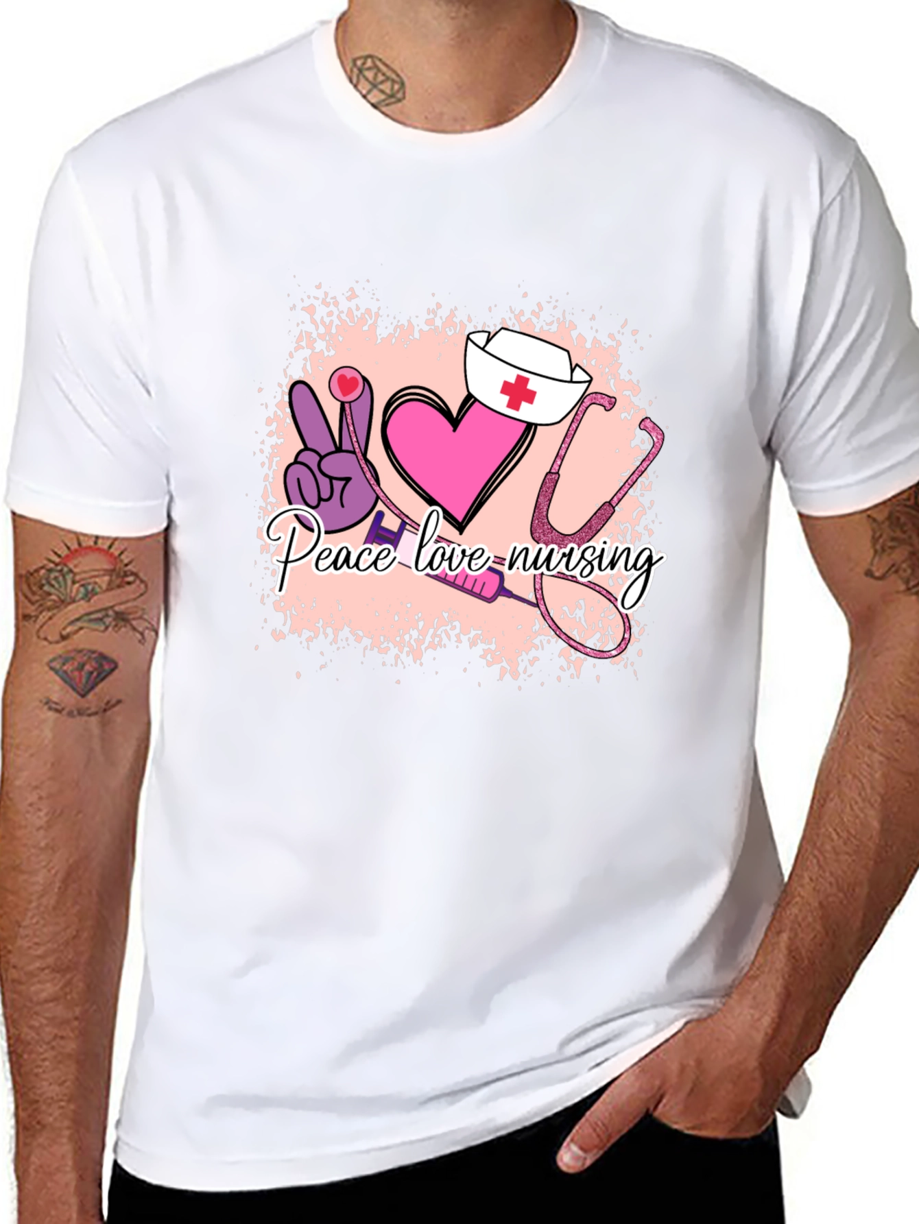 Peace Love Nursing T-Shirt - Nurse Appreciation Gift