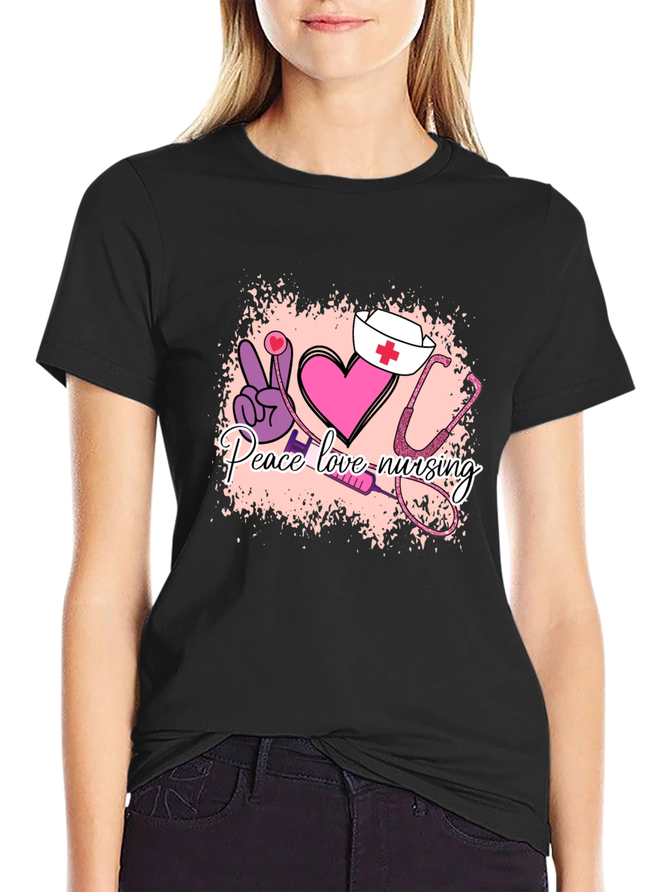 Peace Love Nursing T-Shirt - Nurse Appreciation Gift