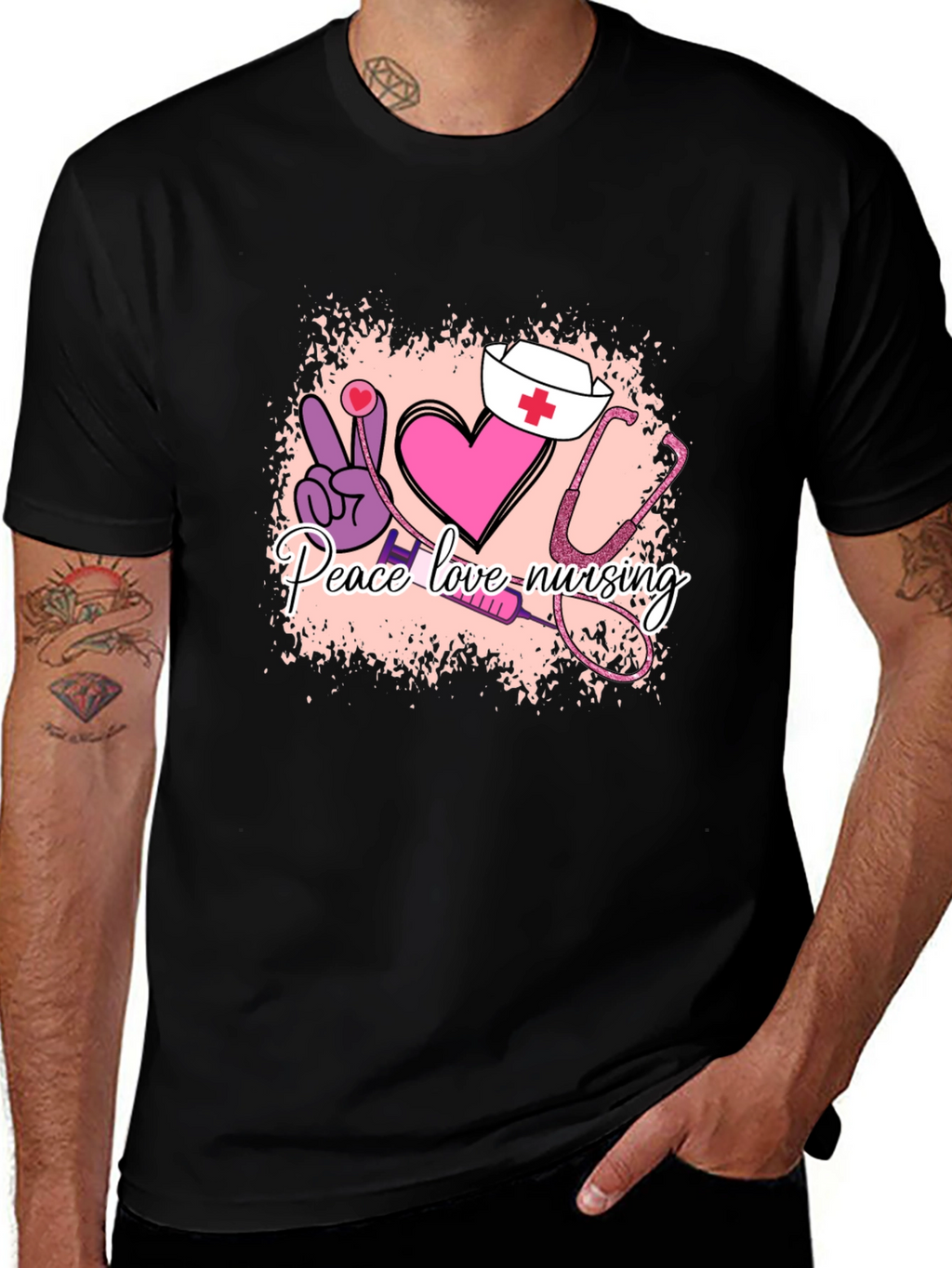 Peace Love Nursing T-Shirt - Nurse Appreciation Gift