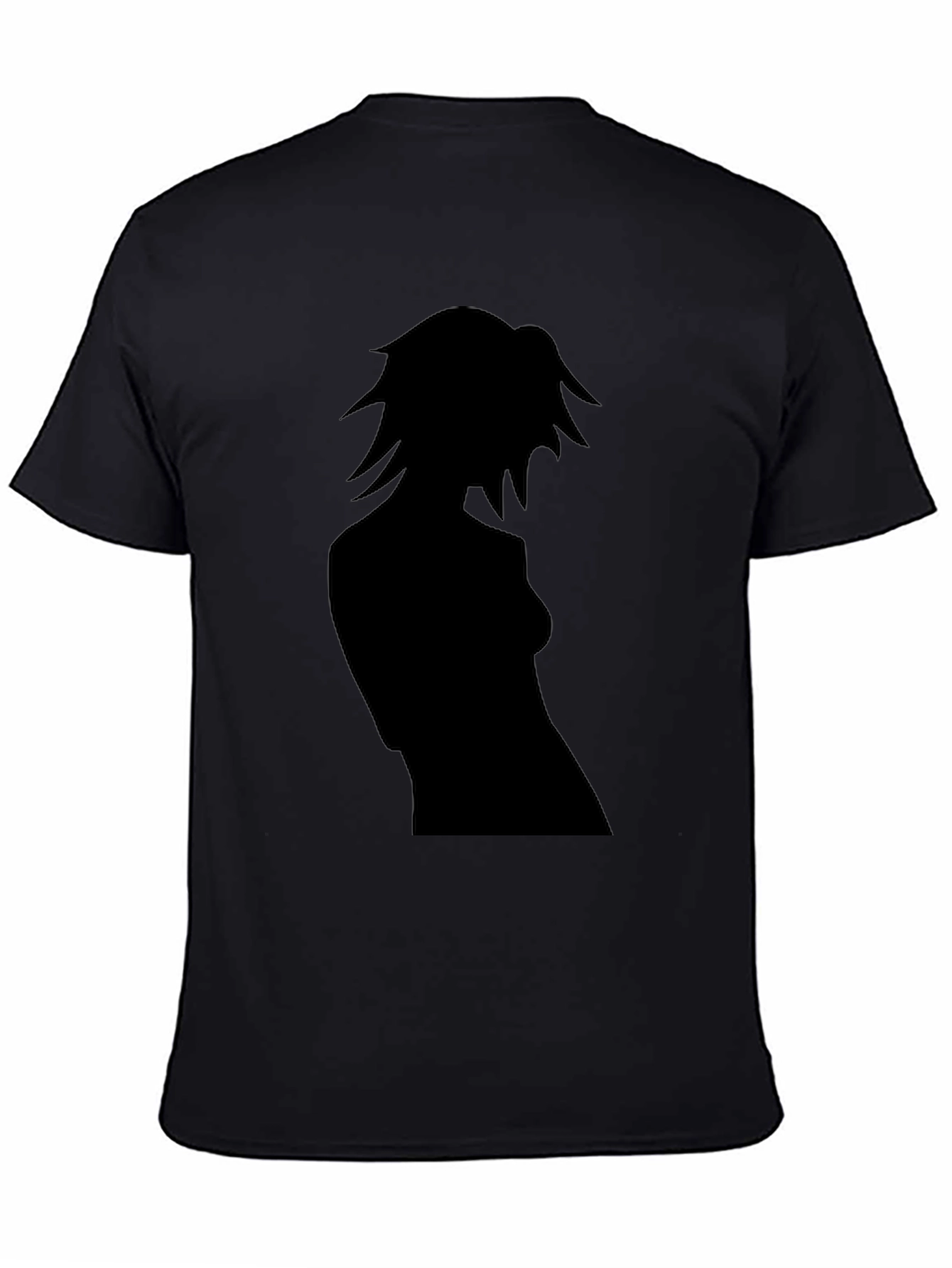 Silhouette Graphic Tee - Sleek Black Casual Shirt