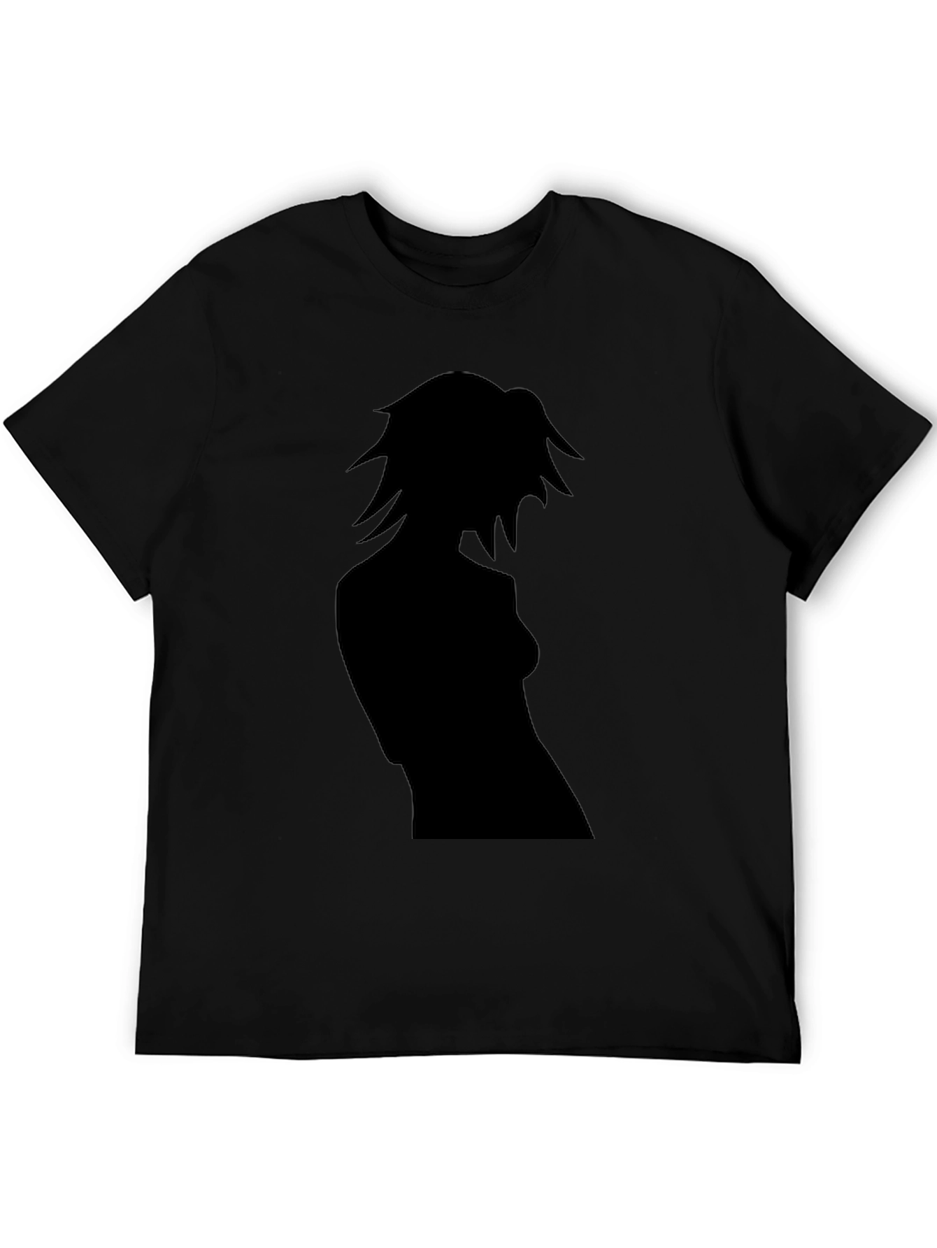 Silhouette Graphic Tee - Sleek Black Casual Shirt