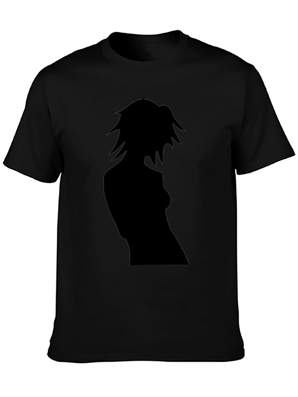 Silhouette Graphic Tee - Sleek Black Casual Shirt