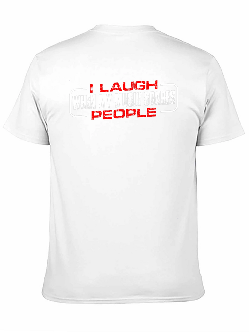 Laugh When Music Scares People Black Graphic Tee