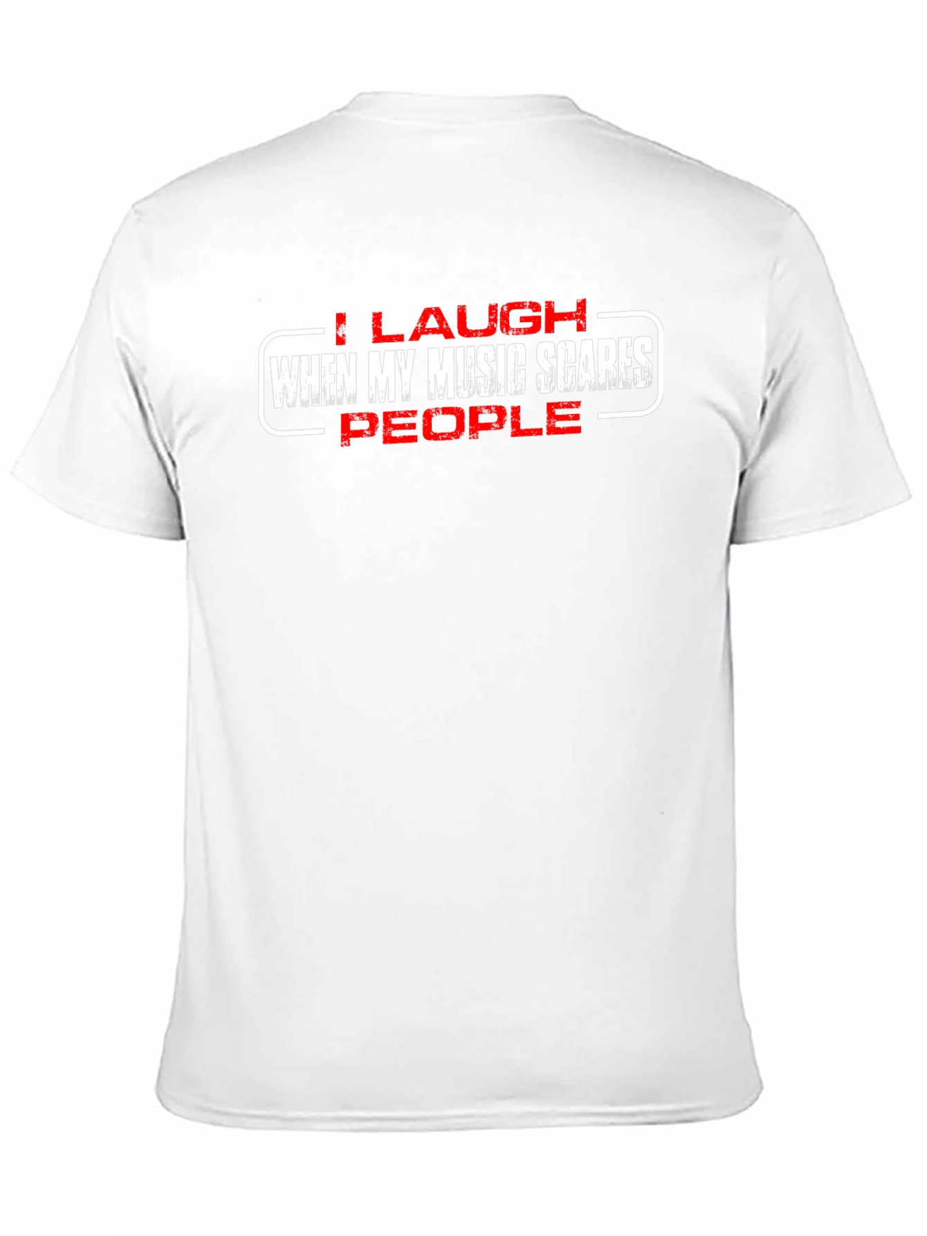 Laugh When Music Scares People Black Graphic Tee