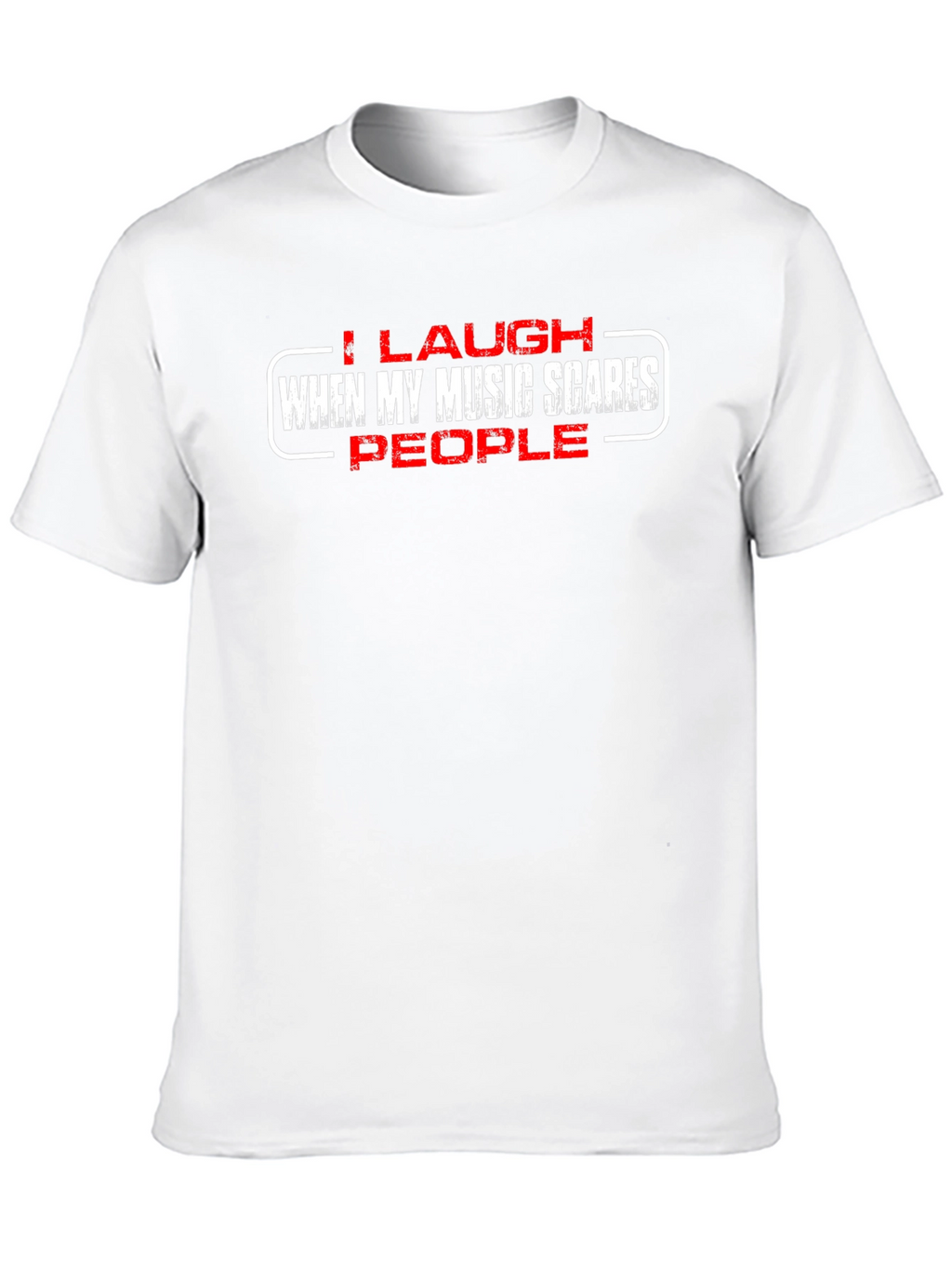 Laugh When Music Scares People Black Graphic Tee