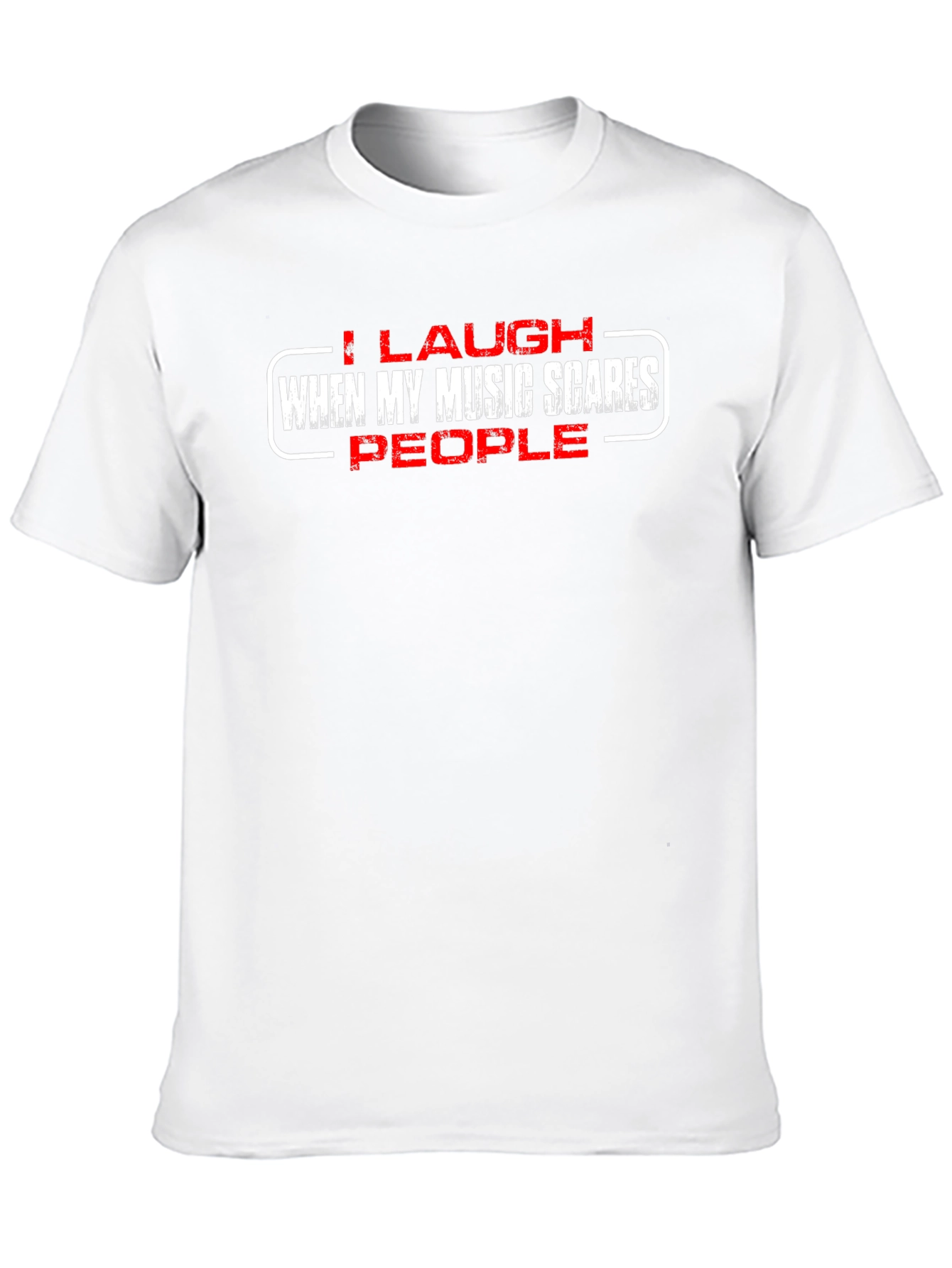 Laugh When Music Scares People Black Graphic Tee