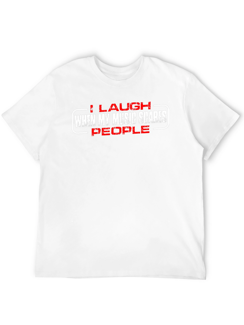 Laugh When Music Scares People Black Graphic Tee