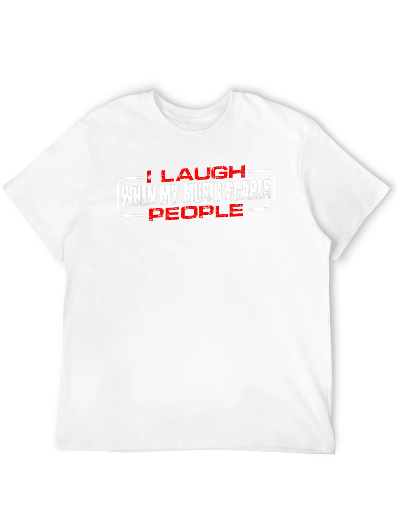 Laugh When Music Scares People Black Graphic Tee