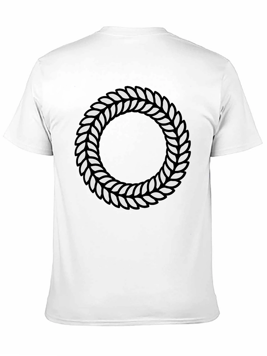 Leaf Wreath Graphic Black T-Shirt