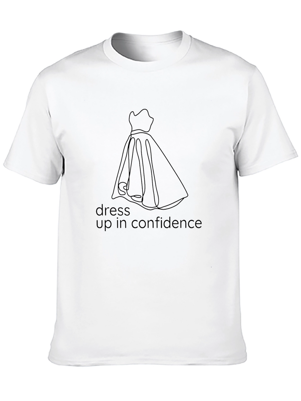 Dress Up in Confidence Black T-Shirt
