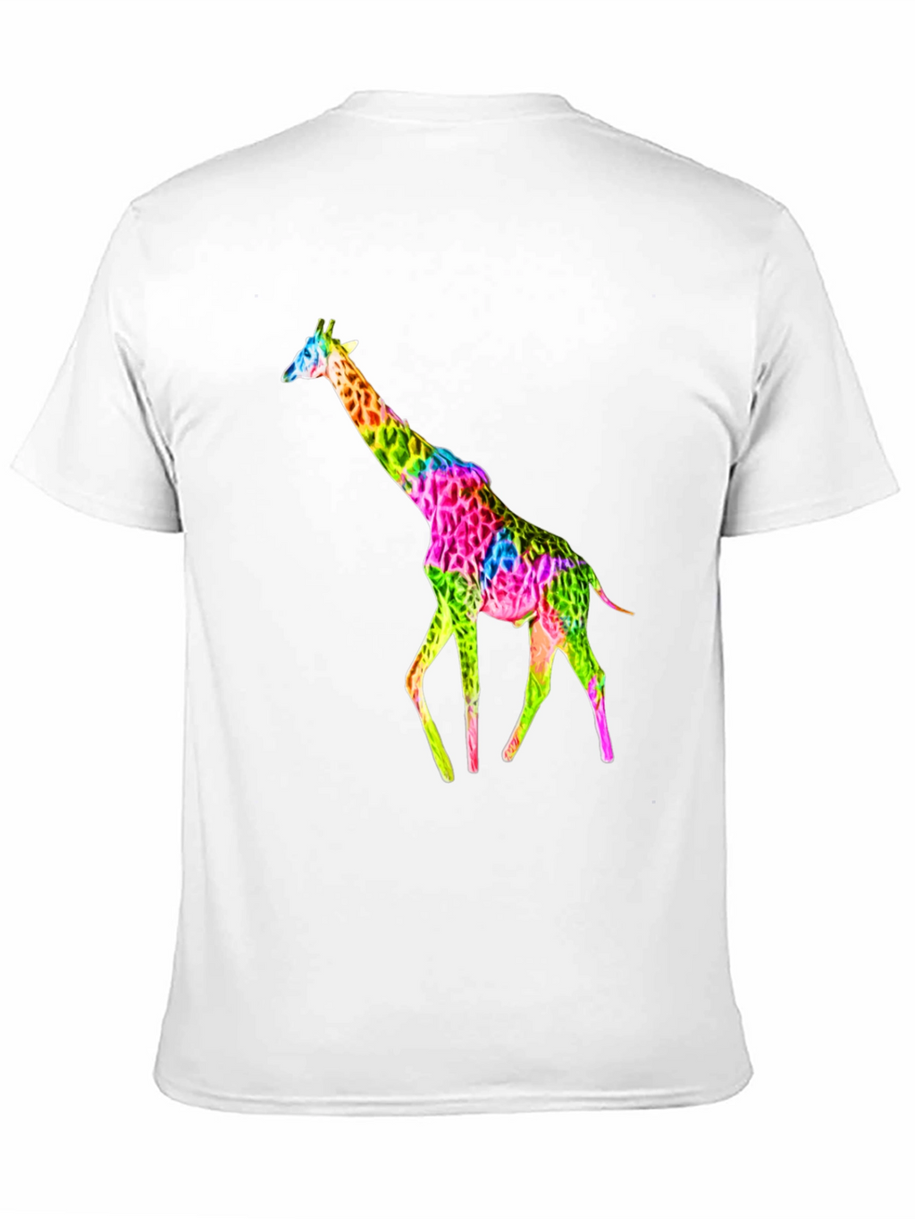 Vibrant Giraffe Graphic Tee - Unisex Black T-Shirt