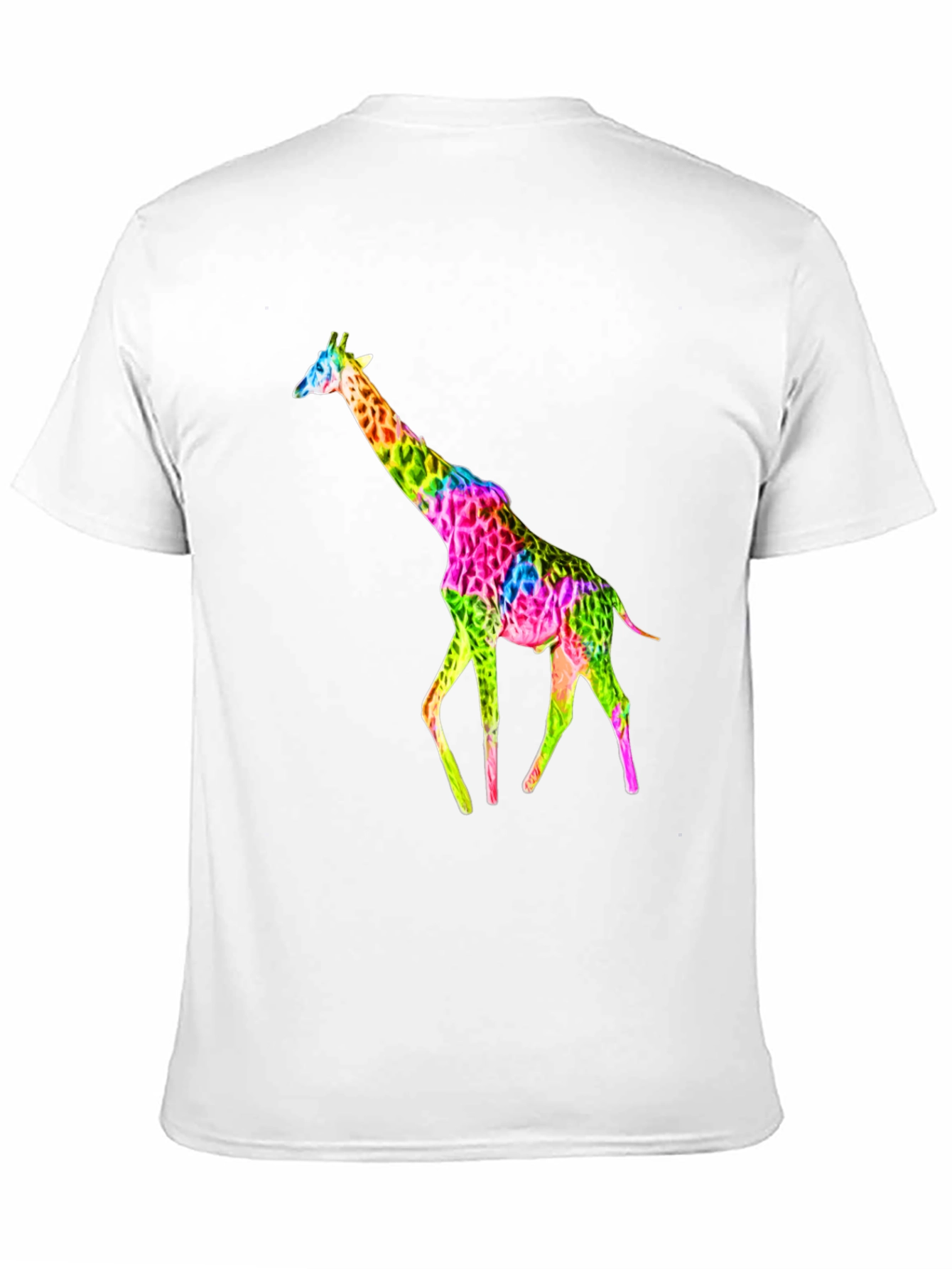 Vibrant Giraffe Graphic Tee - Unisex Black T-Shirt