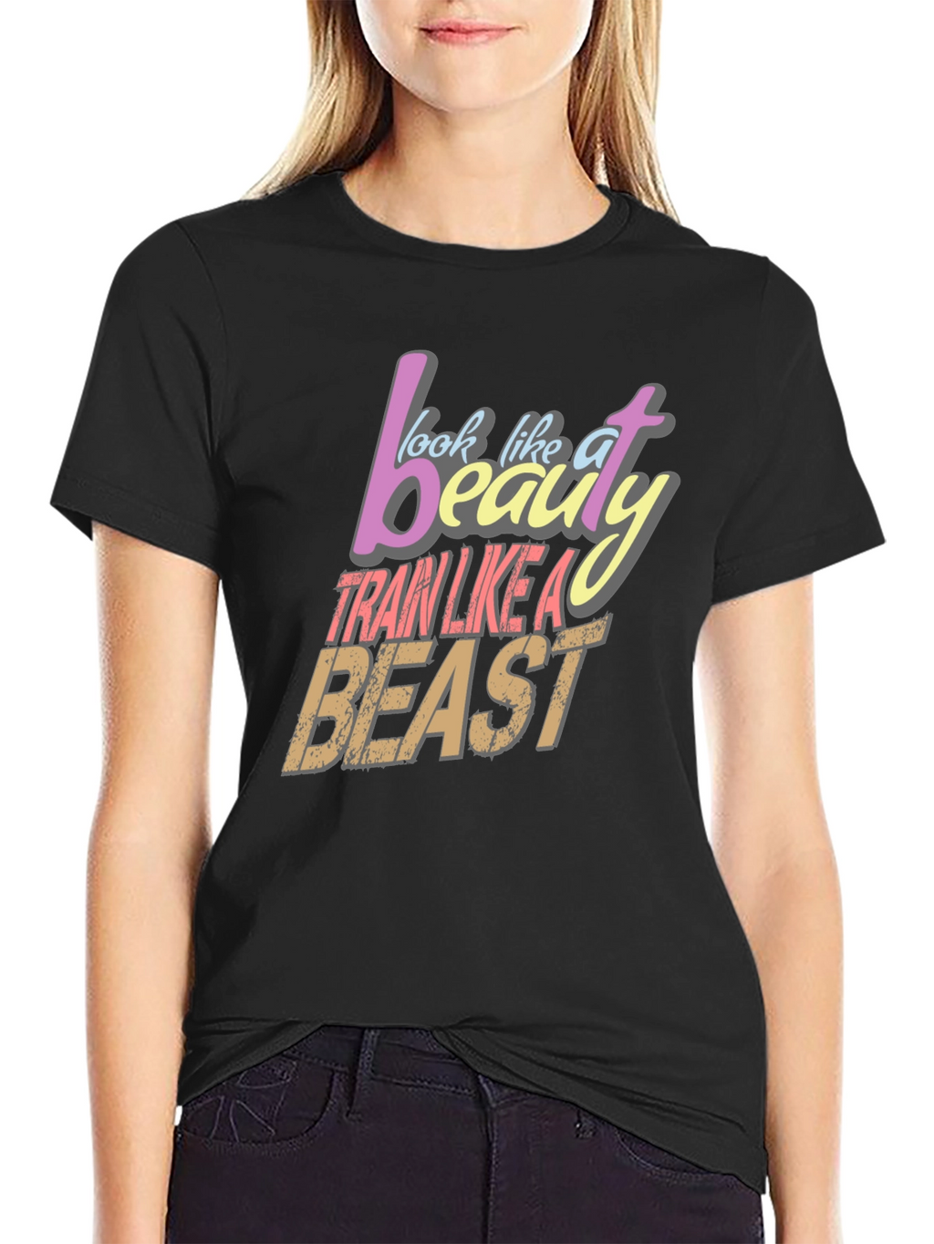 Beauty and Beast Graphic Tee - Train Hard!