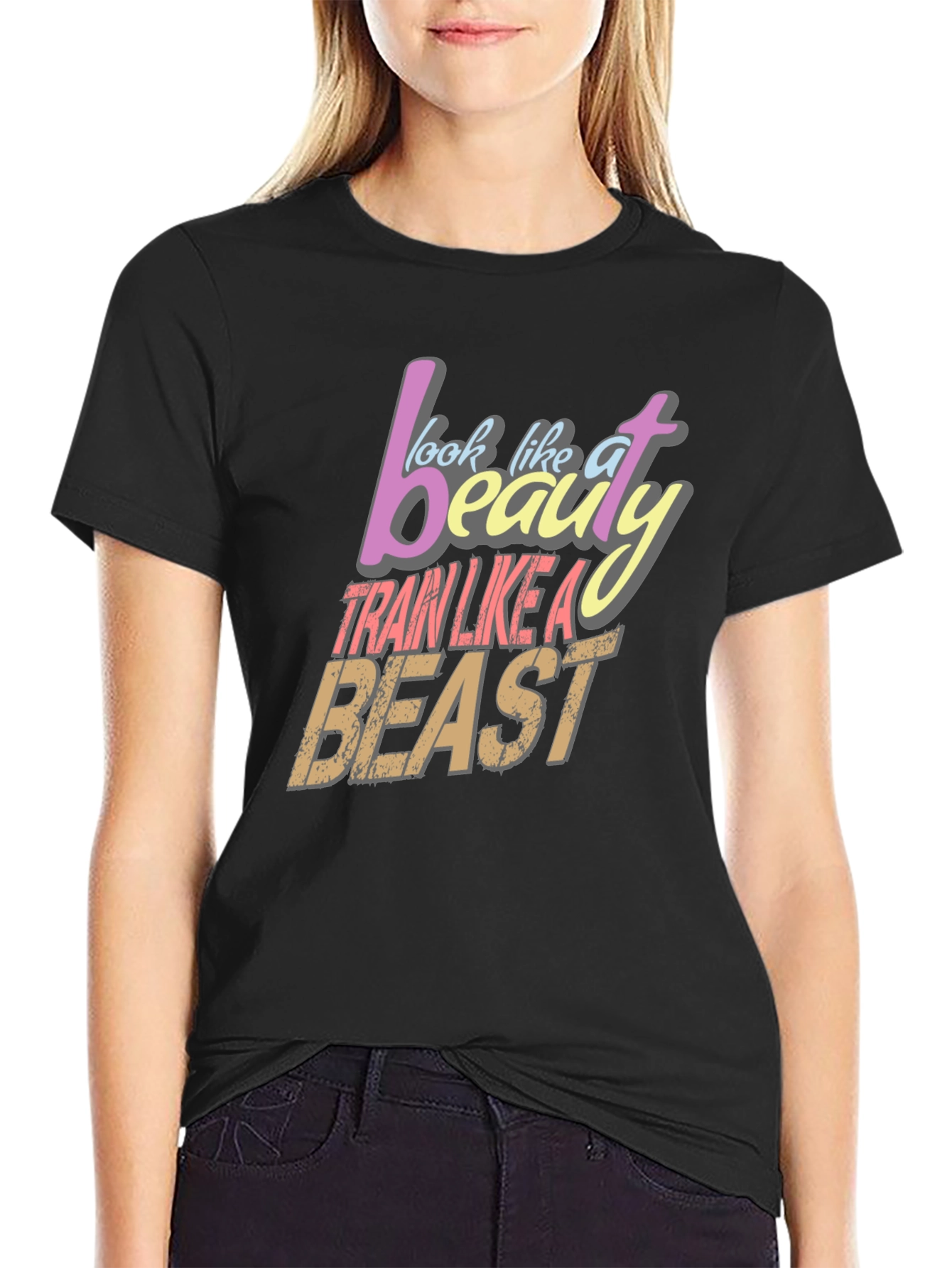 Beauty and Beast Graphic Tee - Train Hard!