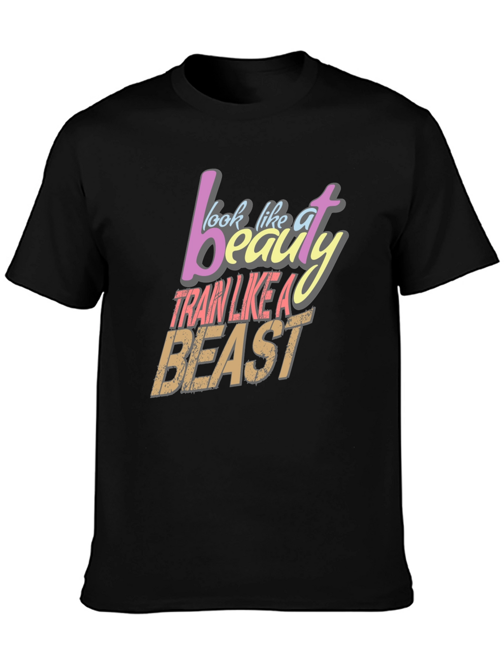 Beauty and Beast Graphic Tee - Train Hard!