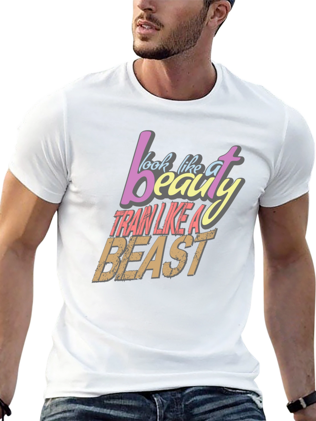 Beauty and Beast Graphic Tee - Train Hard!