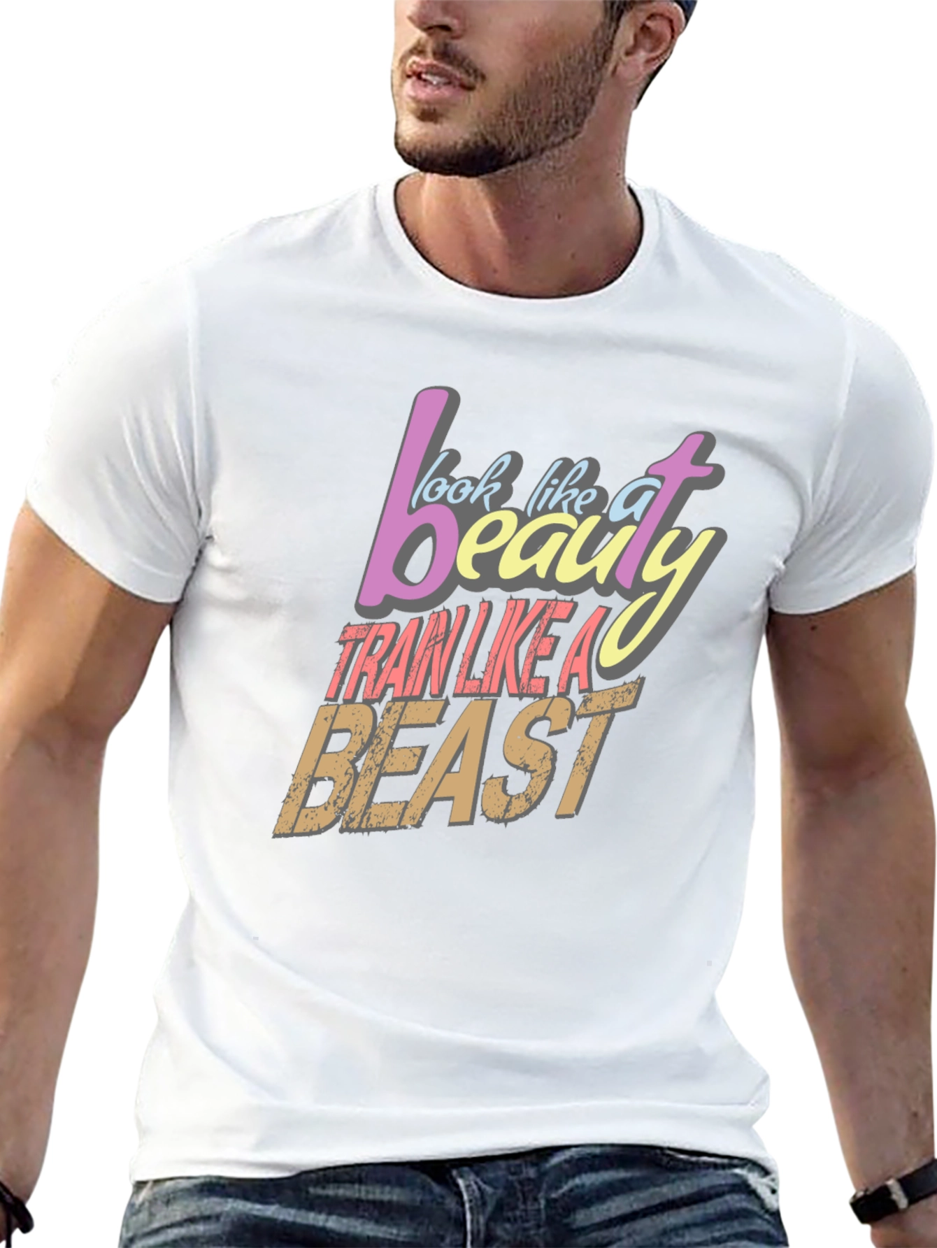 Beauty and Beast Graphic Tee - Train Hard!