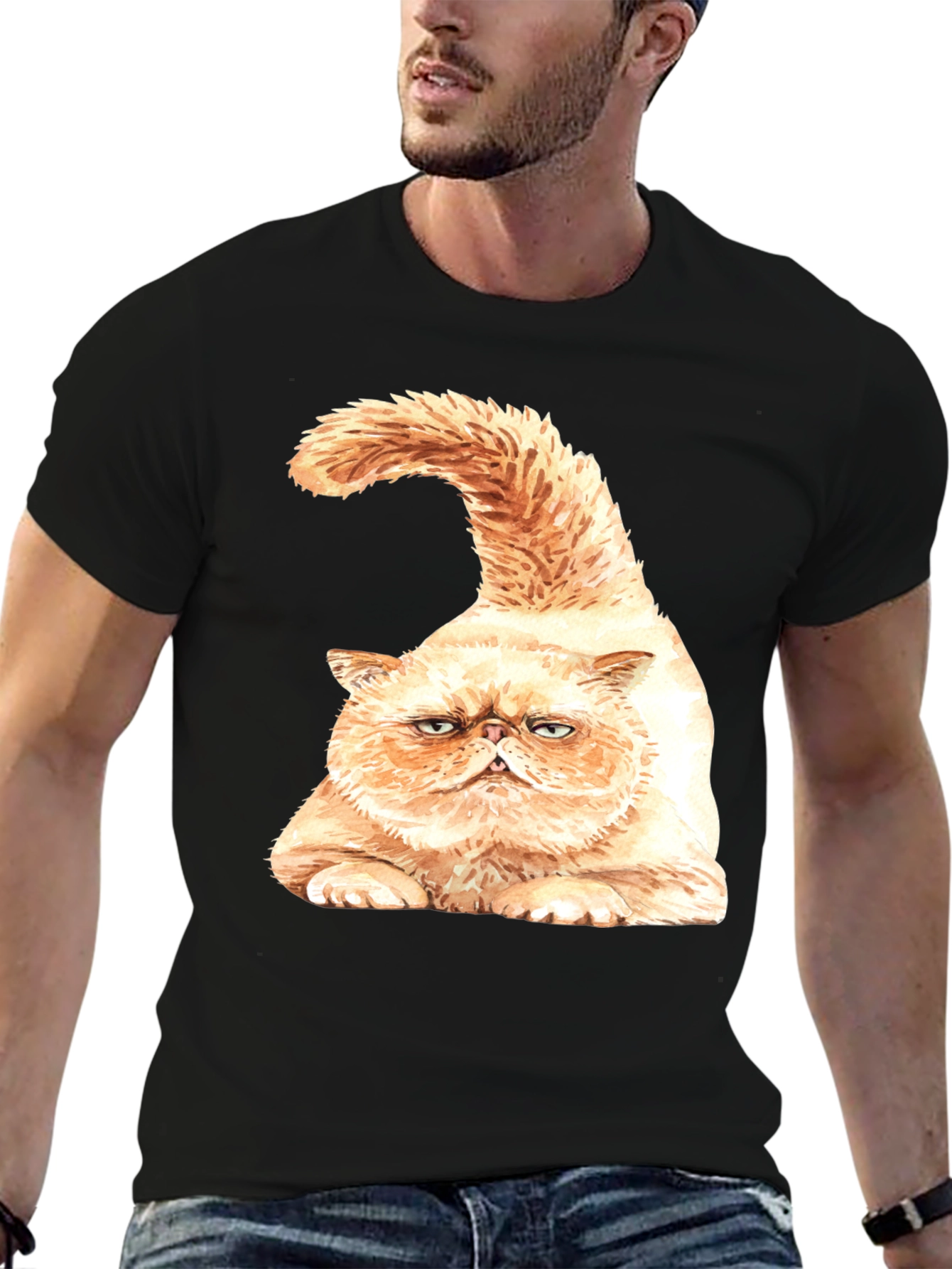 Grumpy Cat Graphic T-Shirt - Black