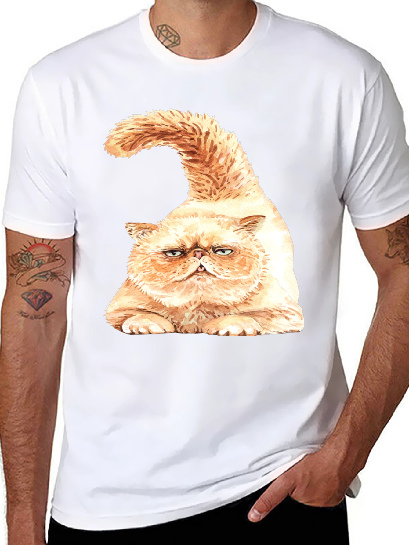 Grumpy Cat Graphic T-Shirt - Black