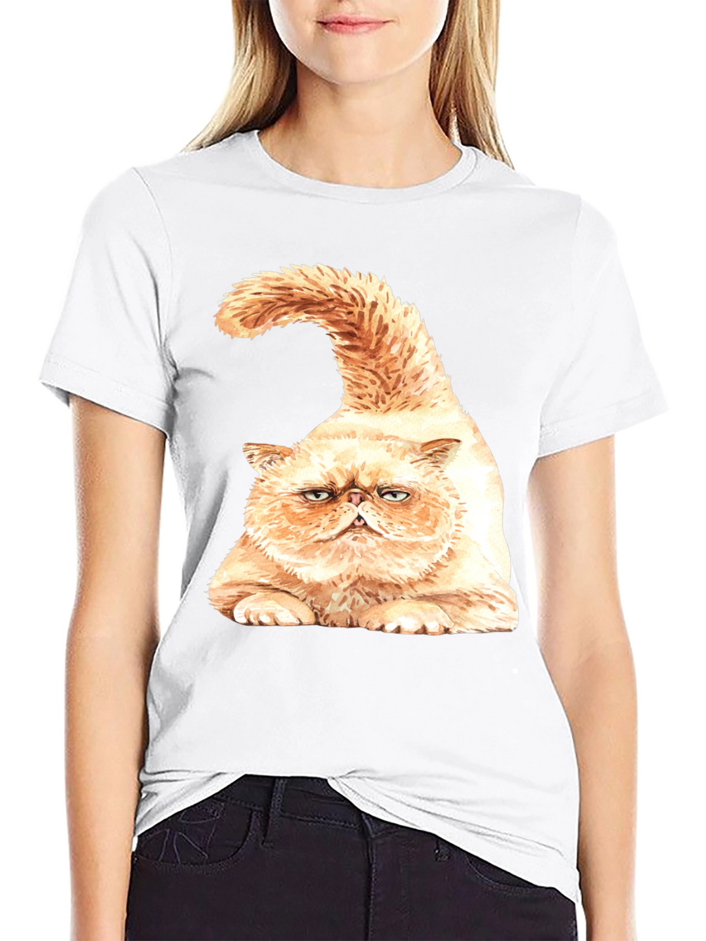 Grumpy Cat Graphic T-Shirt - Black
