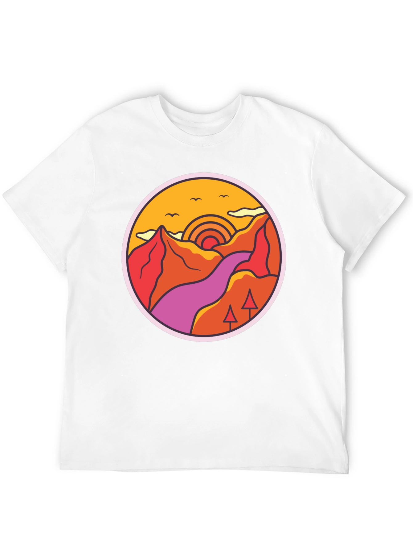 Retro Mountainscape Graphic Tee