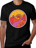 Retro Mountainscape Graphic Tee