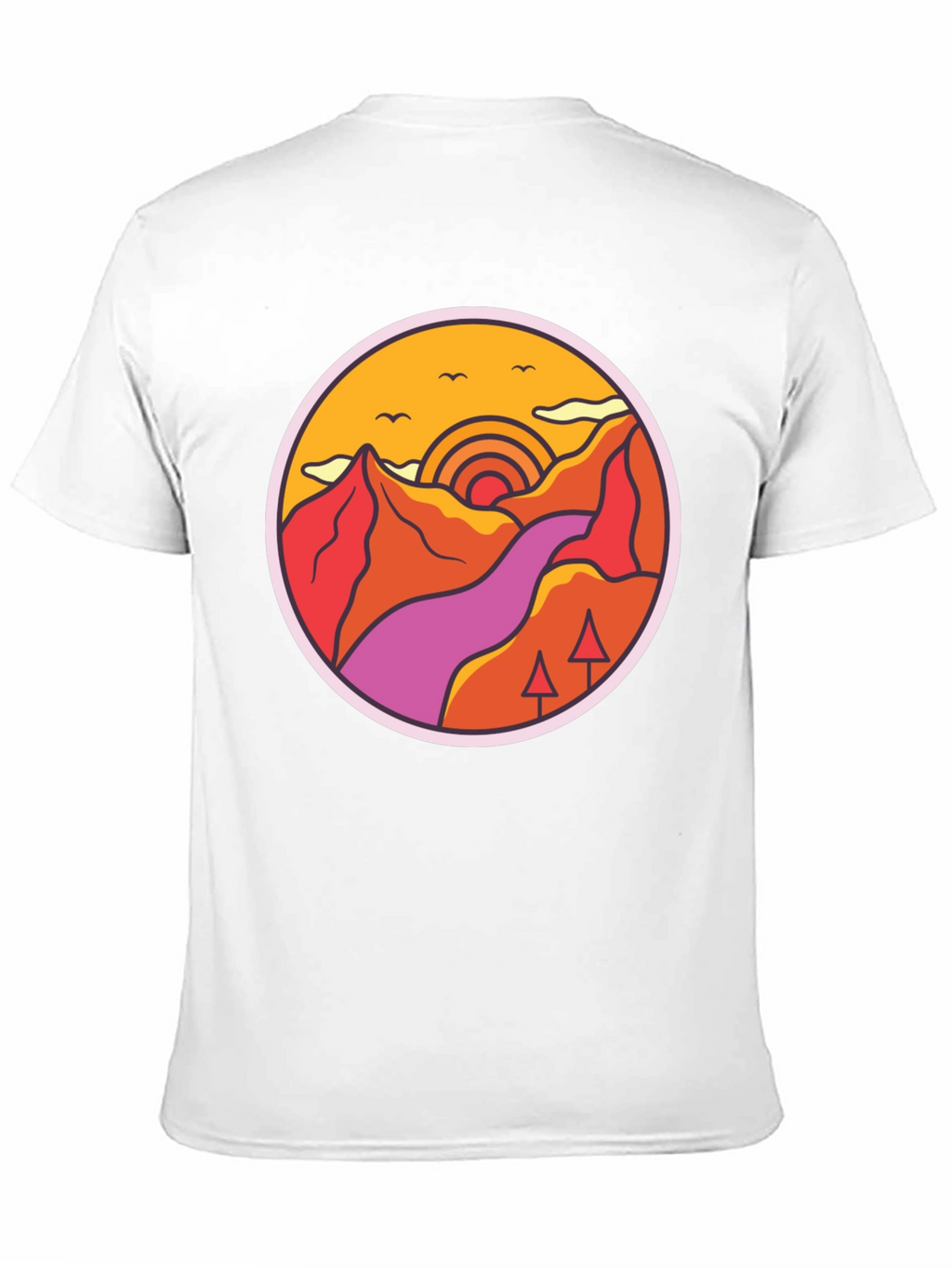 Retro Mountainscape Graphic Tee
