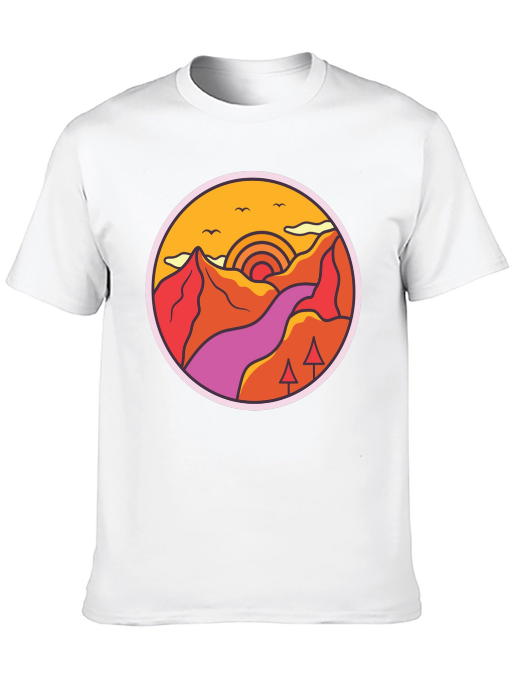 Retro Mountainscape Graphic Tee