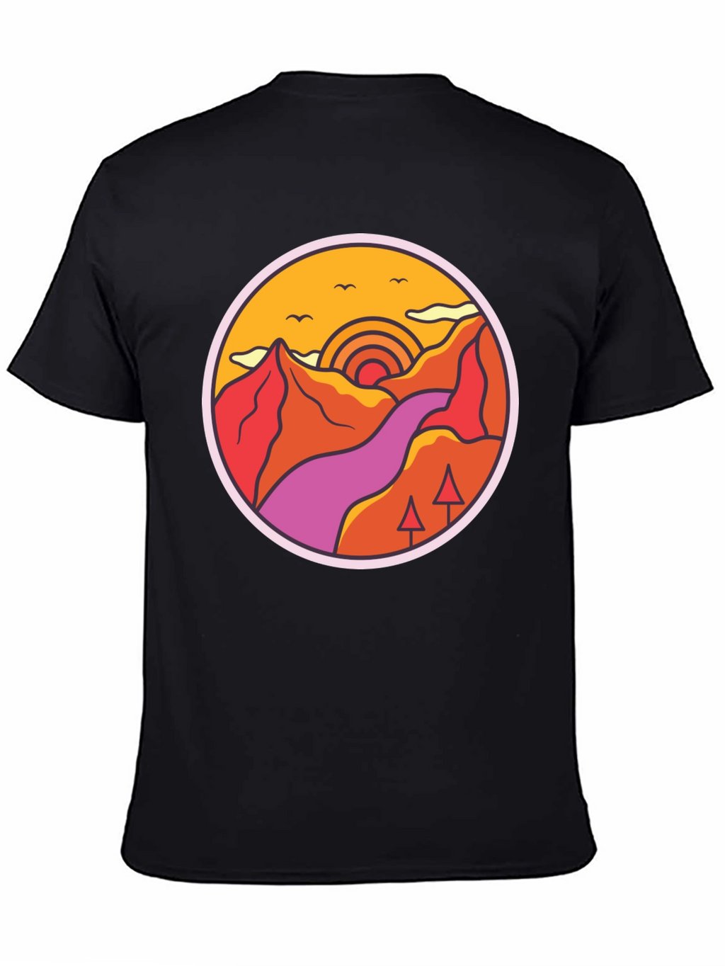 Retro Mountainscape Graphic Tee