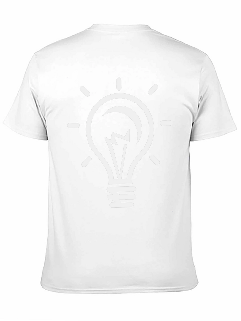 Idea Bulb Graphic Tee - Black Cotton T-Shirt