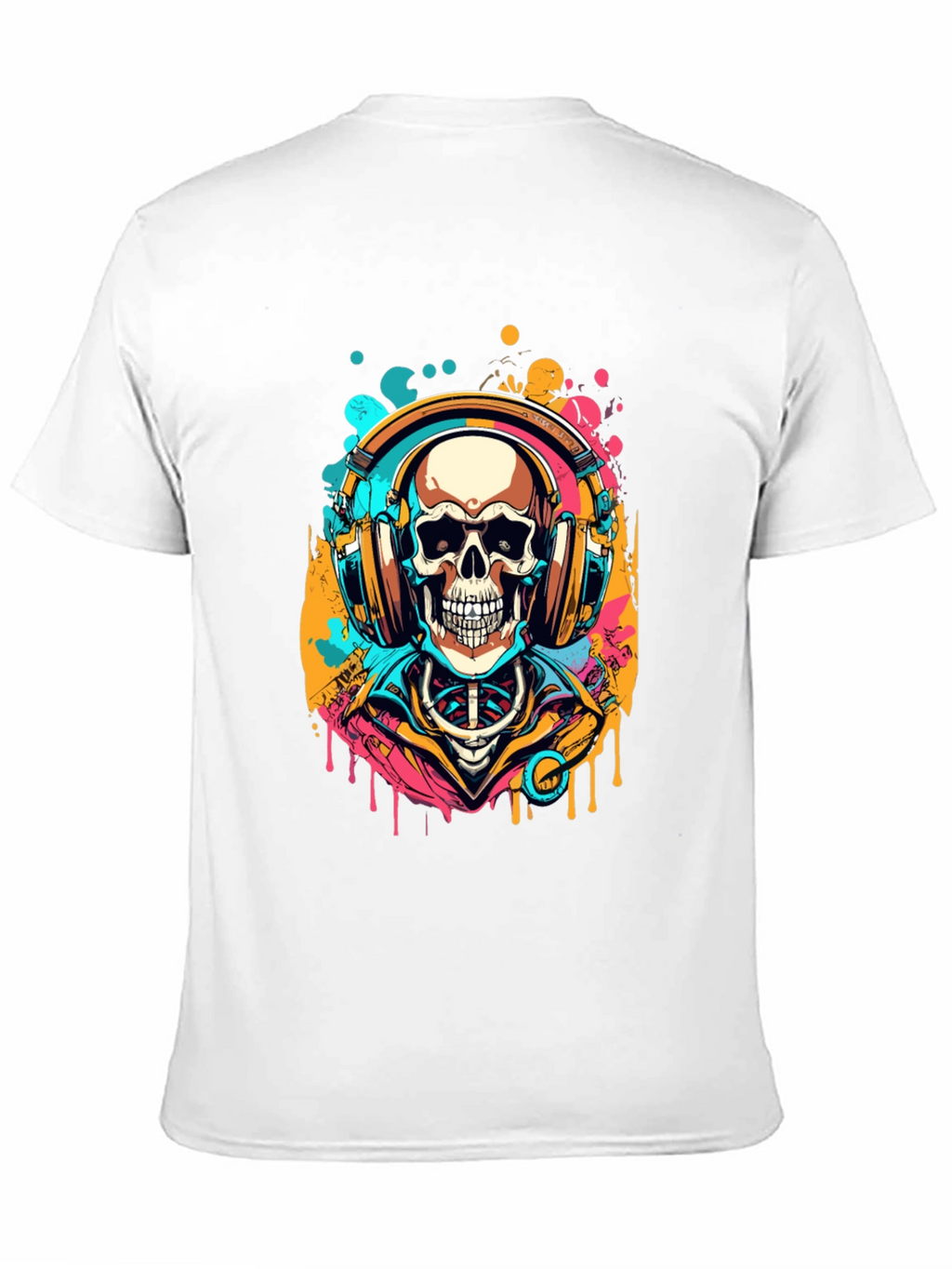 Skull Headphones Graphic Tee - Music Lover Shirt
