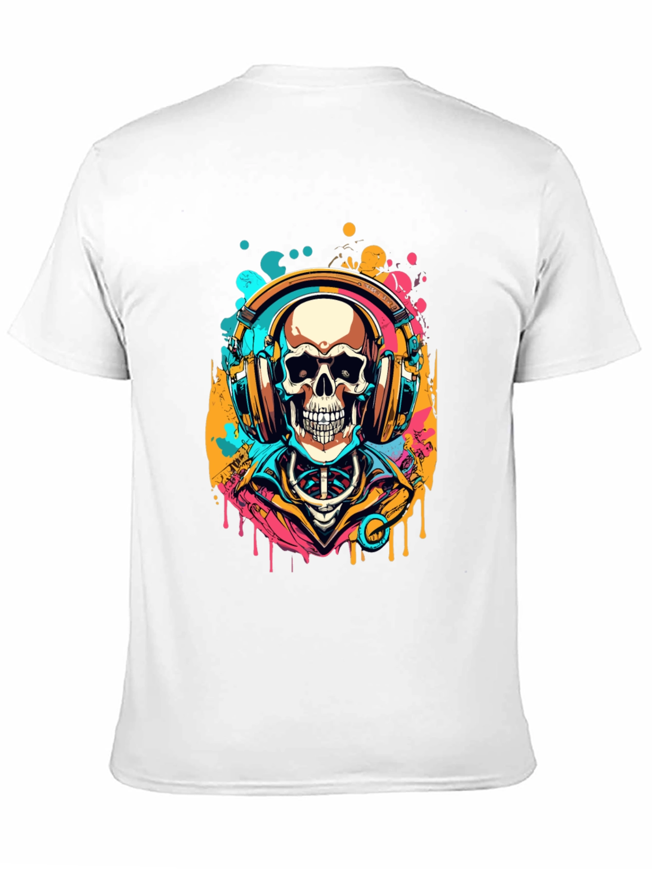 Skull Headphones Graphic Tee - Music Lover Shirt