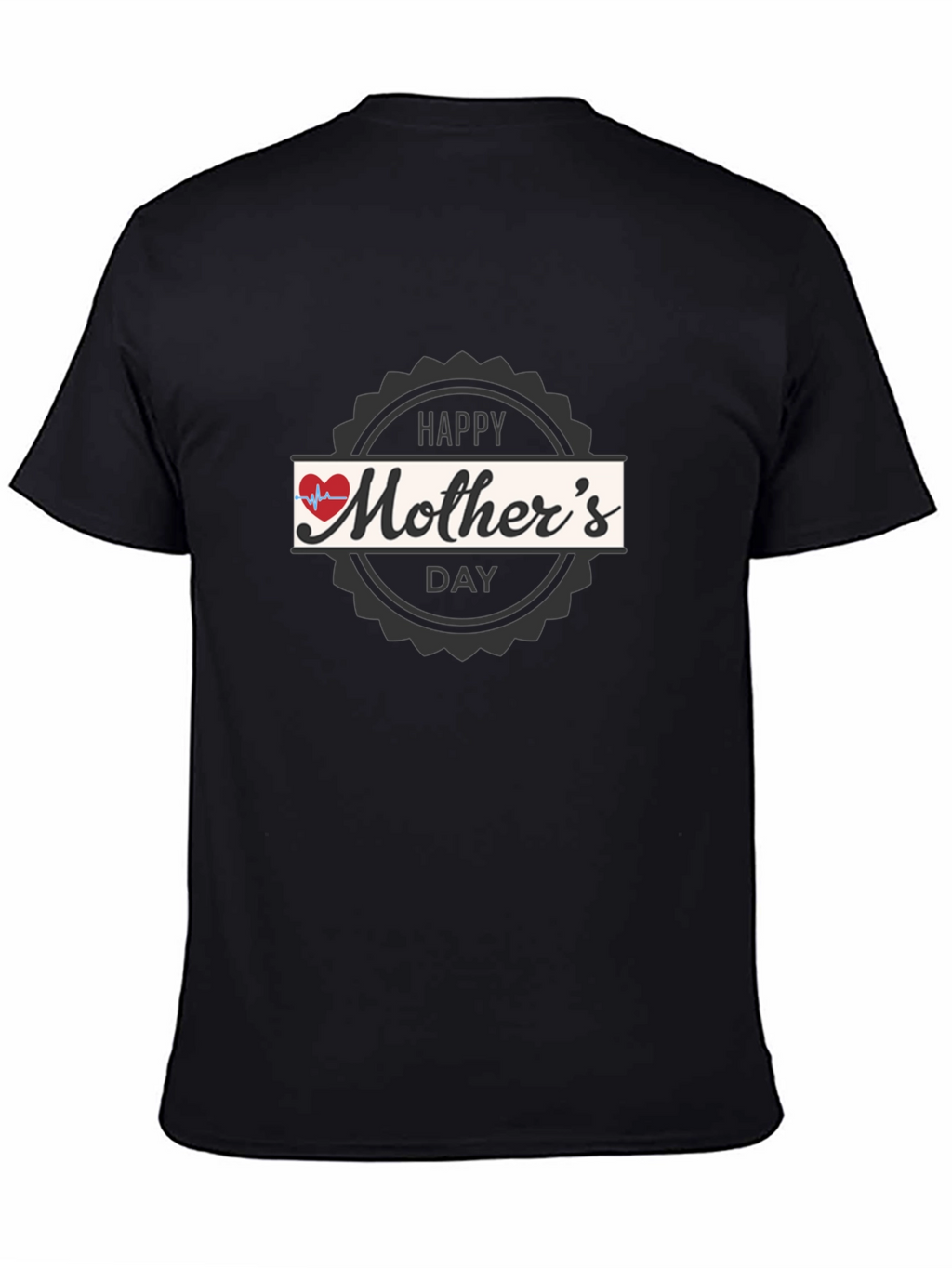 Happy Mothers Day Graphic Tee - Black